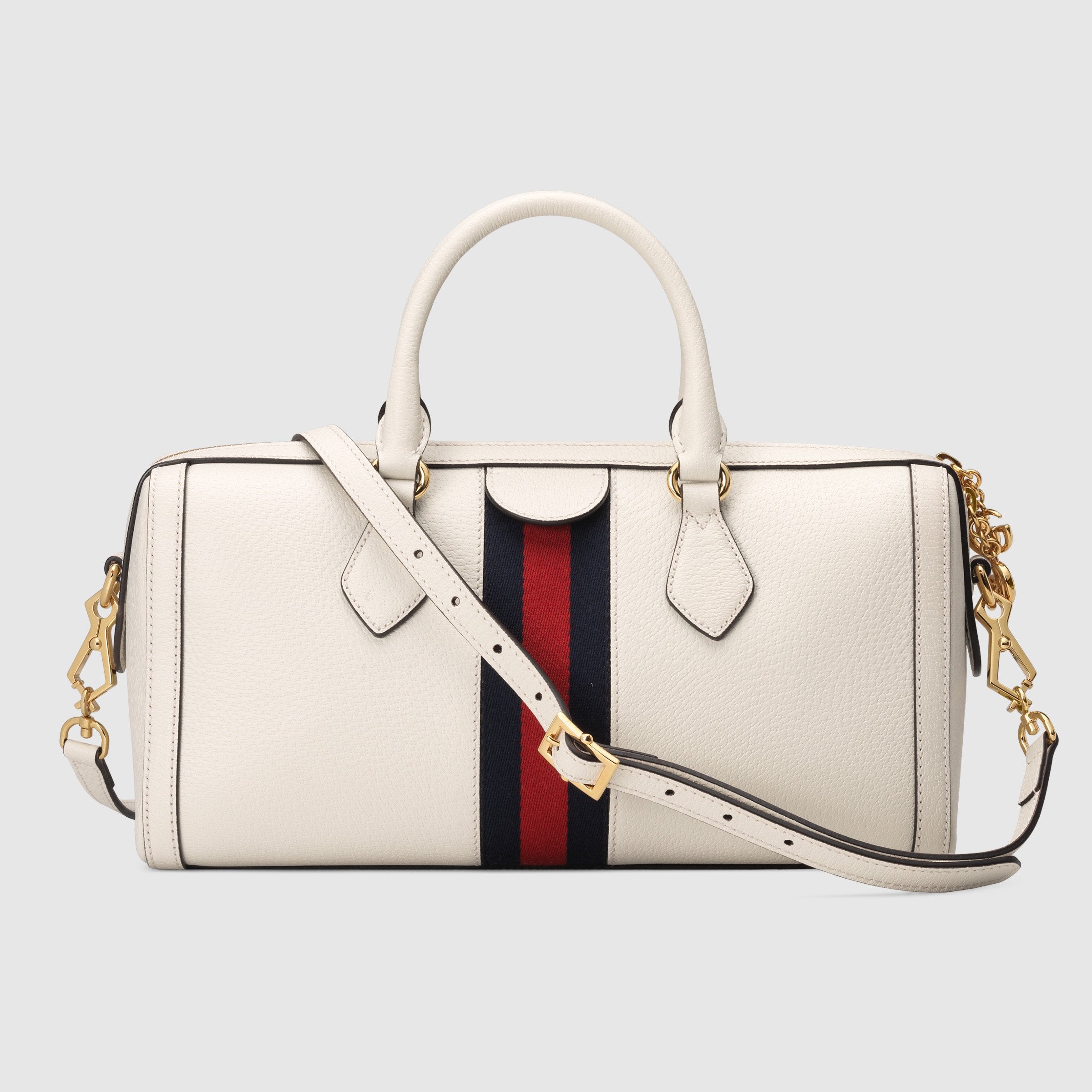 Gucci Ophidia Medium Top Handle Bag in White - Luxury Leather Shoulder Bag for Women, Perfect for Work, Travel & Everyday Use