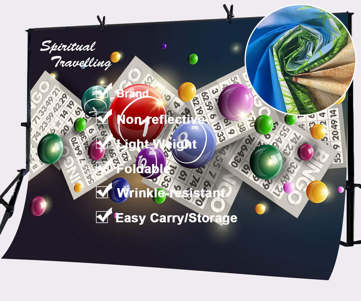 9x6ft Lottery Photo Backdrop - Bingo Winning Ball Props for Events