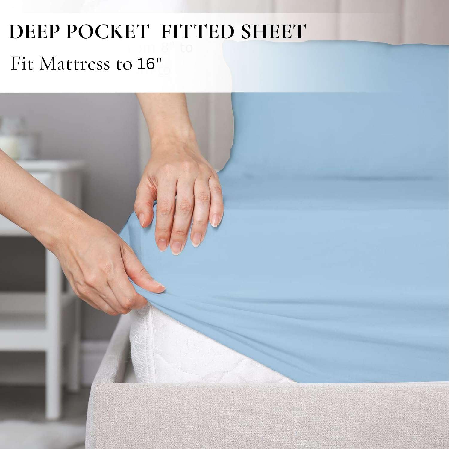 Queen Size Sheet Set - 6 Piece 400-Thread-Count 100% Egyptian Cotton Bed Sheets with Deep Pockets | Soft & Breathable Luxury Bedding | Perfect for Master Bedroom, Guest Room & Vacation Homes