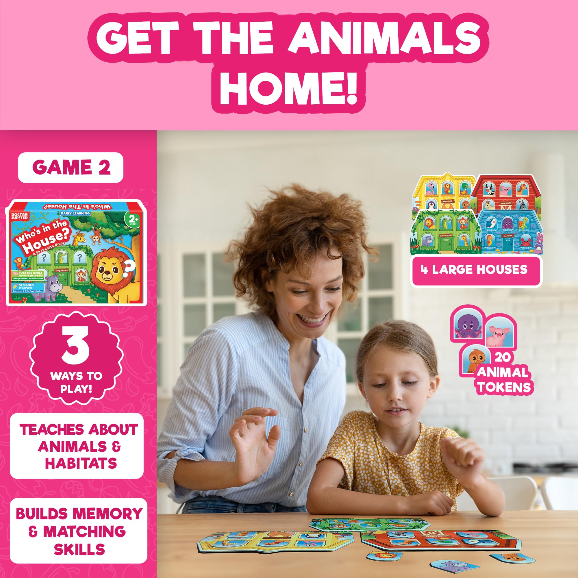 Doctor Jupiter My First Box of Educational Games for Toddlers Age 2-4 | Fun Learning Toys for 2-4 Year Old Girls & Boys | Perfect Christmas & Birthday Gift for 2-3-4 Year Olds | Develops Early Math & Cognitive Skills | Great for Preschool Learning, Family Game Nights & Playdates