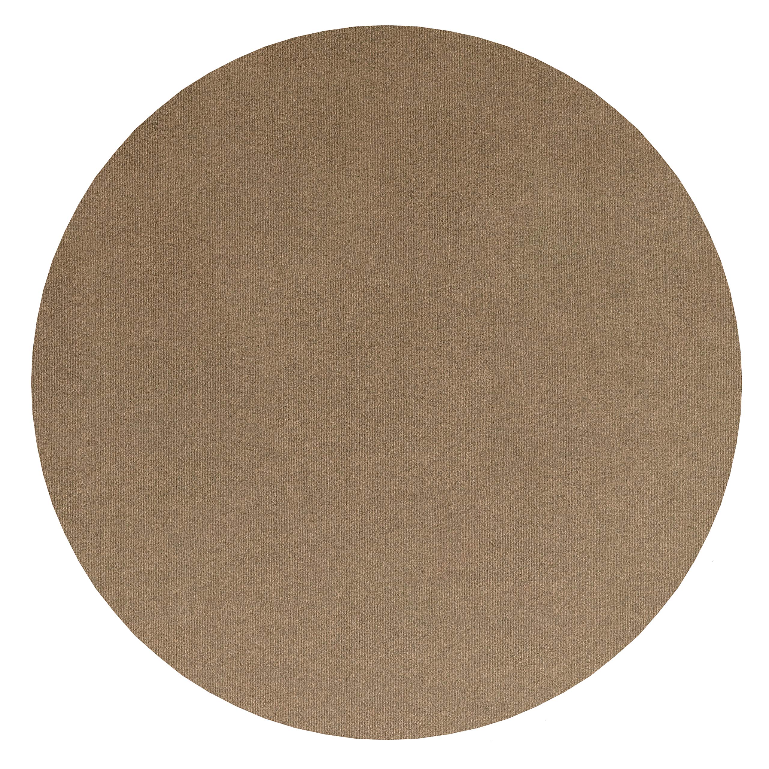 Premium Indoor/Outdoor Area Rug - 9' Round Chestnut PET Fiber Rug Made from 100% Recycled Plastic Bottles | Eco-Friendly, Durable & Weather-Resistant for Patio, Deck, Living Room or Bedroom