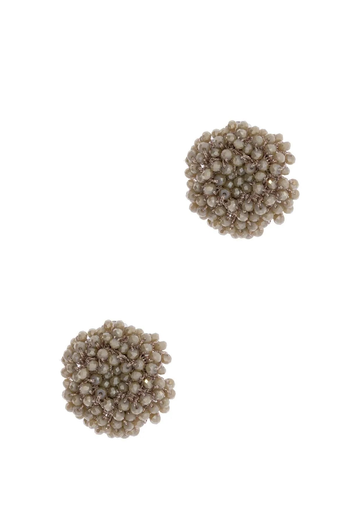 Samooh Beaded Clip-On Stud Earrings for Women – Non-Piercing Fashion Jewelry – Perfect for Parties, Weddings & Everyday Wear