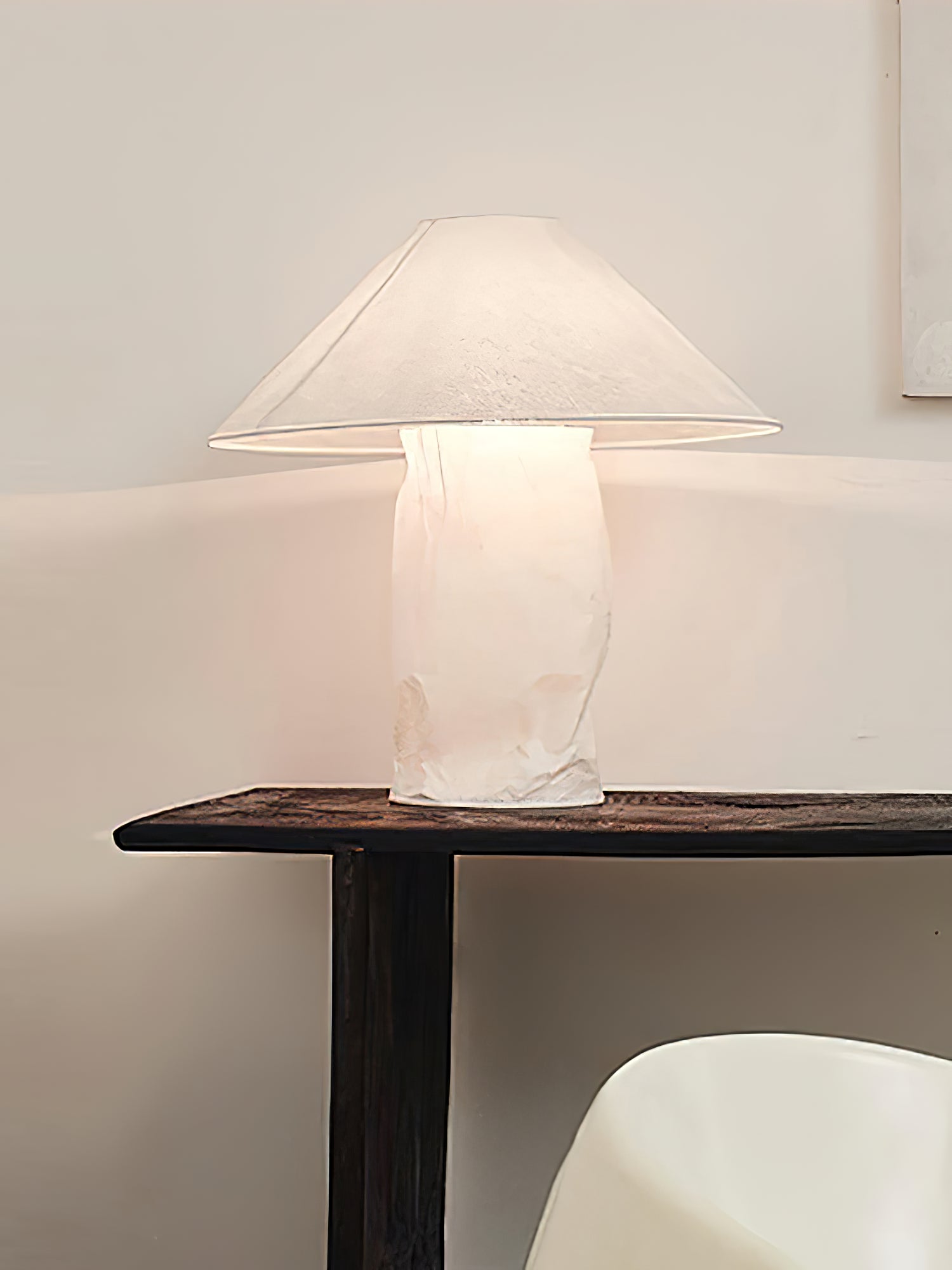 Crinkle Paper Table Lamp - Modern Decorative LED Light for Bedroom, Living Room & Office - Eco-Friendly Home Decor Gift Idea