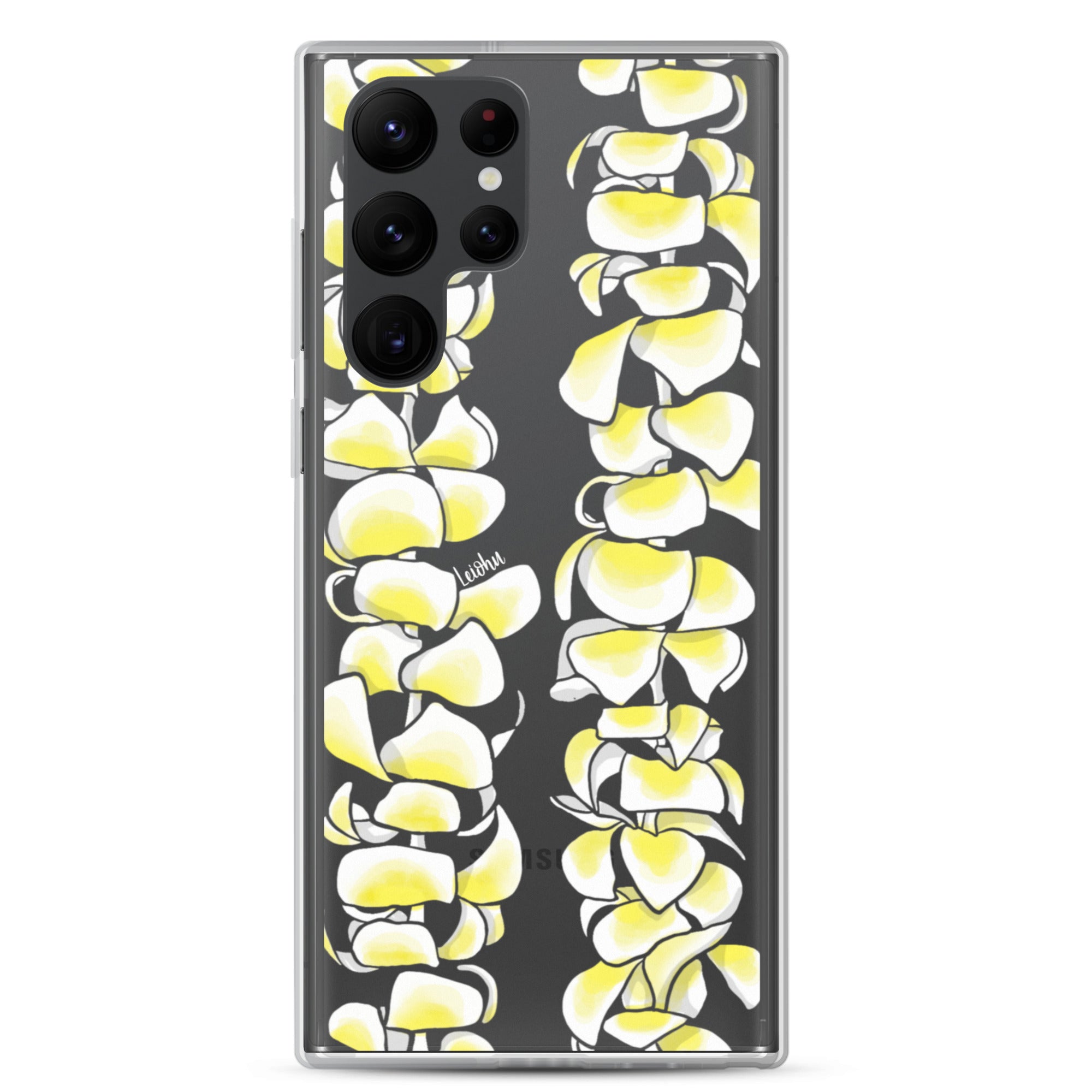 Plumeria Clear Phone Case for Samsung Galaxy - Slim Protective Cover for Everyday Use & Travel