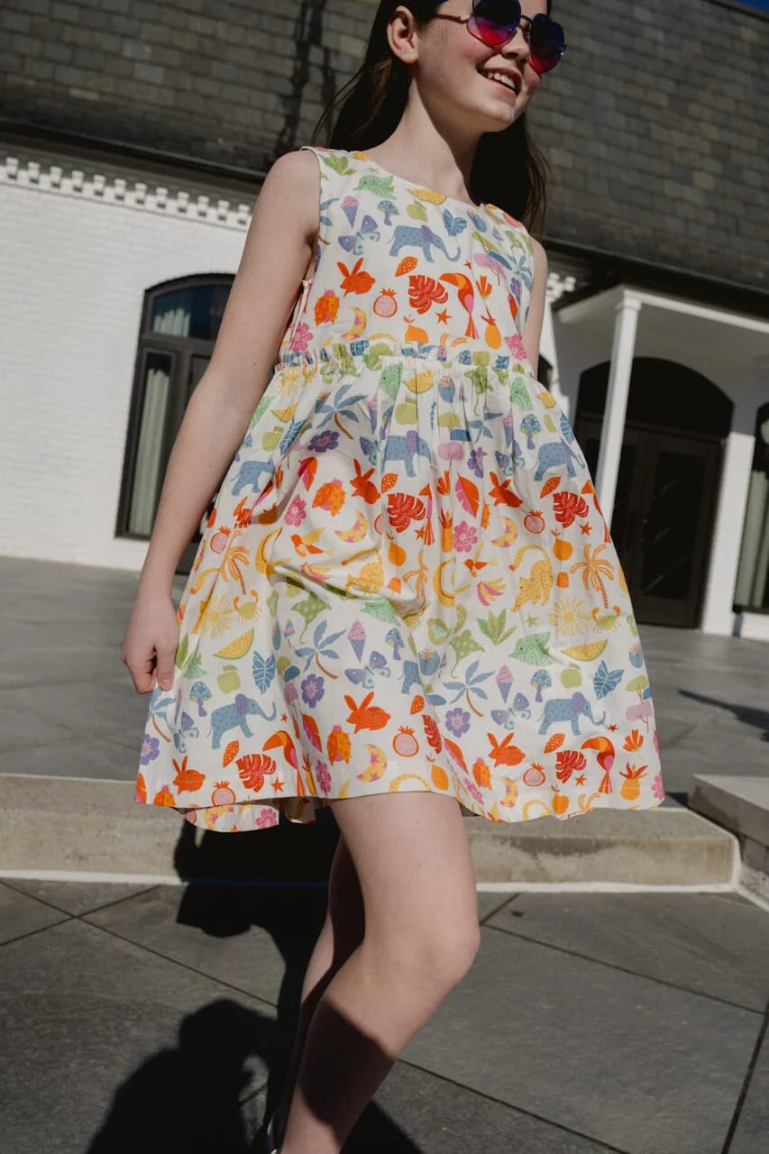 Briton Court Leah Dress - Elegant Women's Floral Midi Dress for Casual & Party Wear | Perfect for Summer Outings, Weddings & Office