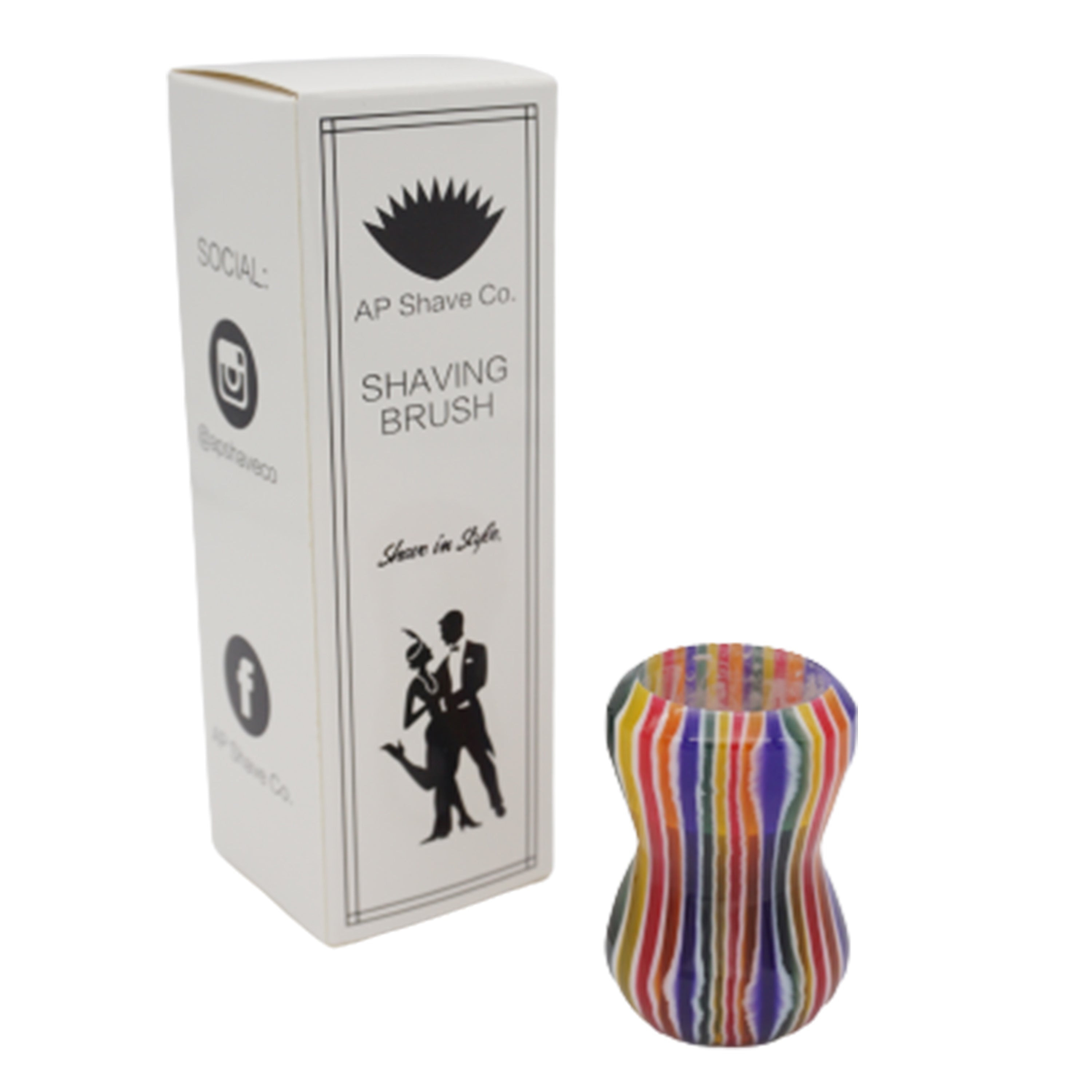 Handcrafted Candy Stripe Shaving Brush Handle - Fits 24mm & 26mm Knots - Perfect for Wet Shaving & Grooming Kits - Luxury Shaving Accessory for Men