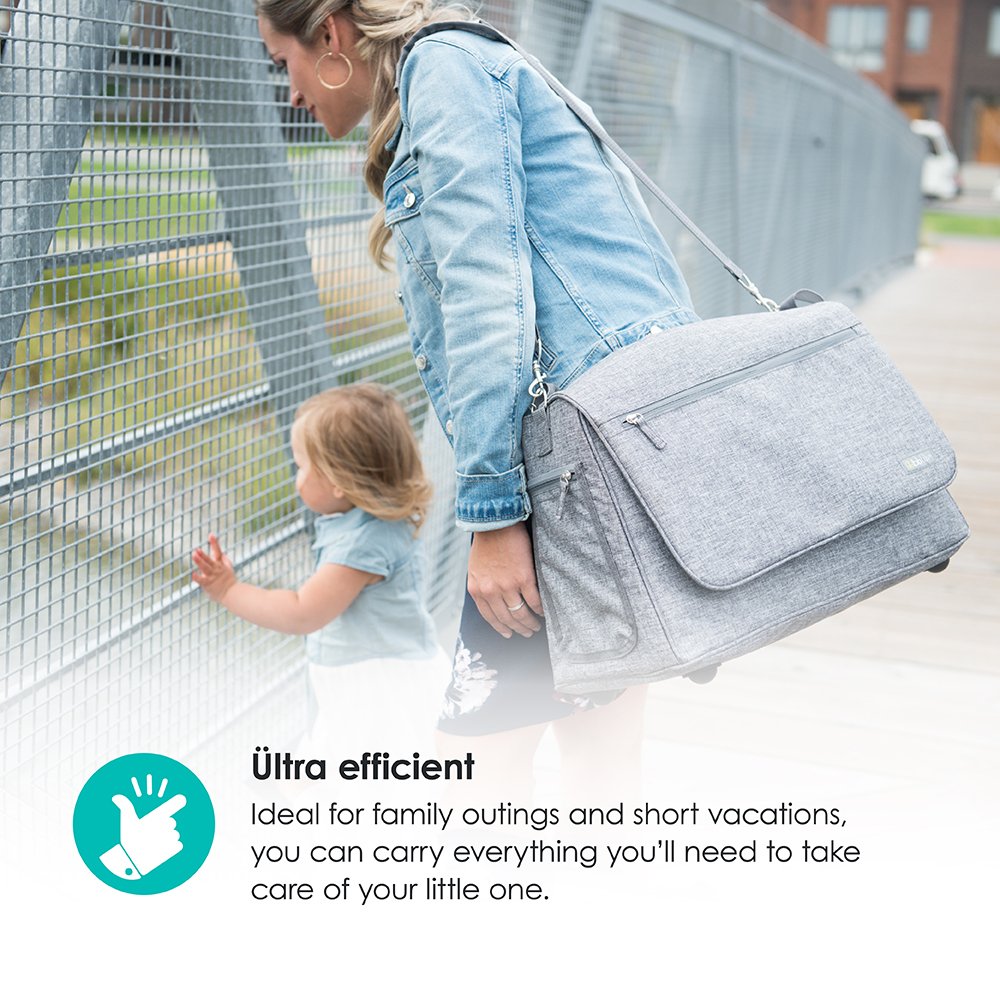 **bblüv Ültra Large Capacity Diaper Bag - Multi-Functional Travel Diaper Backpack for Moms with Changing Pad - Hands-Free Stroller, Tote & Crossbody Carry - Perfect for Baby Outings, Travel & Daily Use**