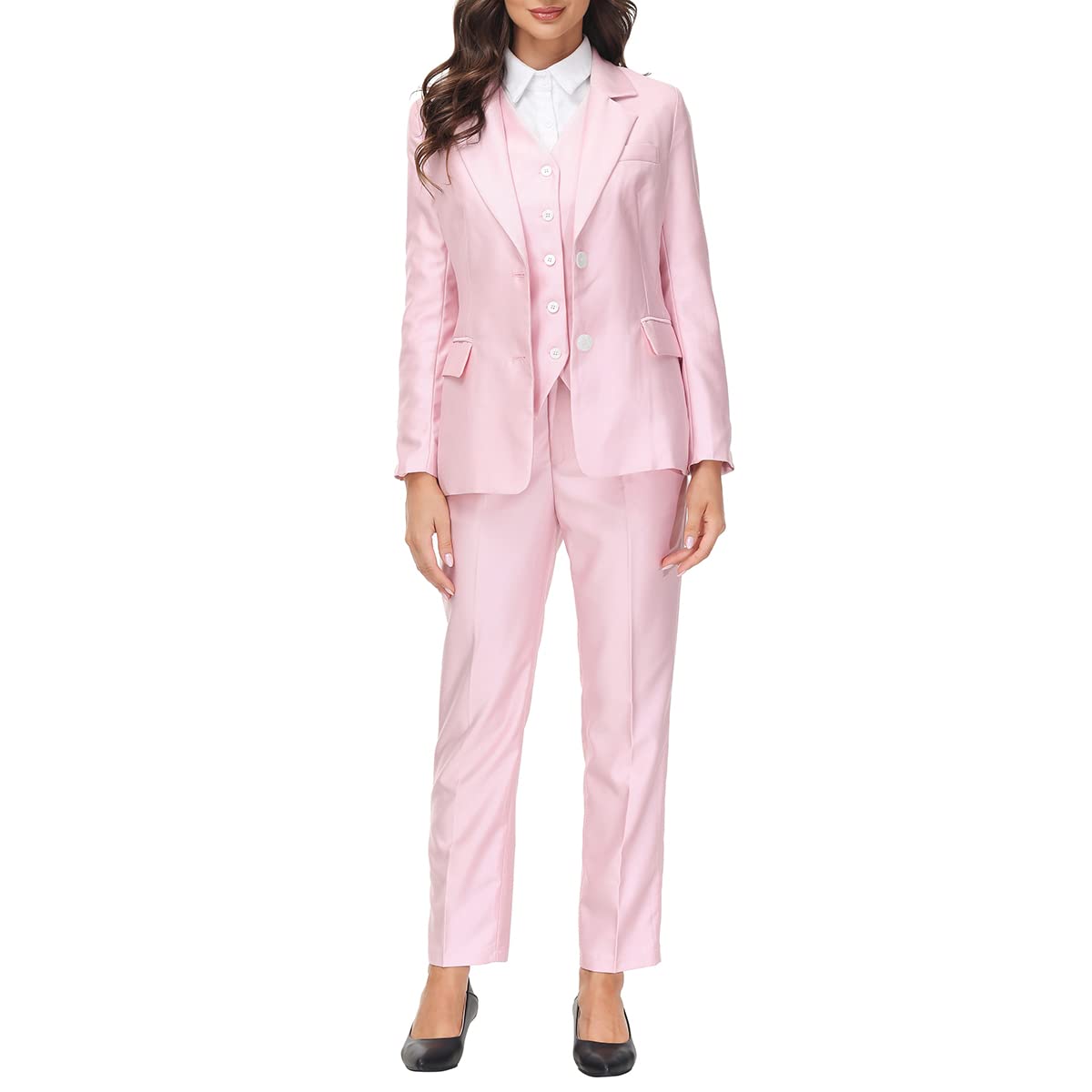 MODFUL Women's 3-Piece Business Suit Set - Elegant Blazer, Vest & Pants for Office, Interview & Professional Occasions | Business Casual Outfit for Work & Formal Events