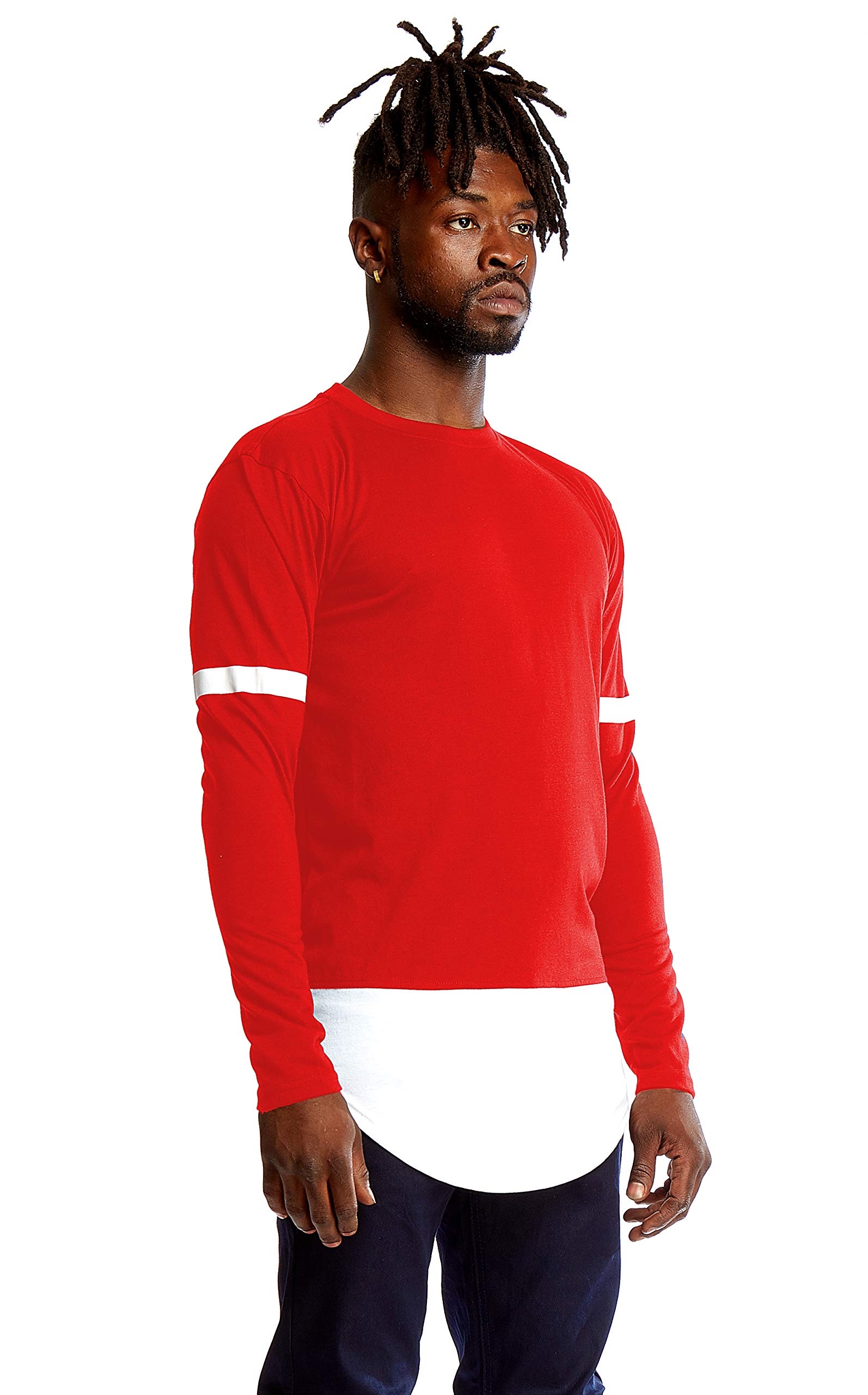 Bleecker & Mercer Men's Hip Hop Streetwear Longline Scoop Bottom T-Shirt - Trendy Urban Fashion for Casual Wear & Night Out