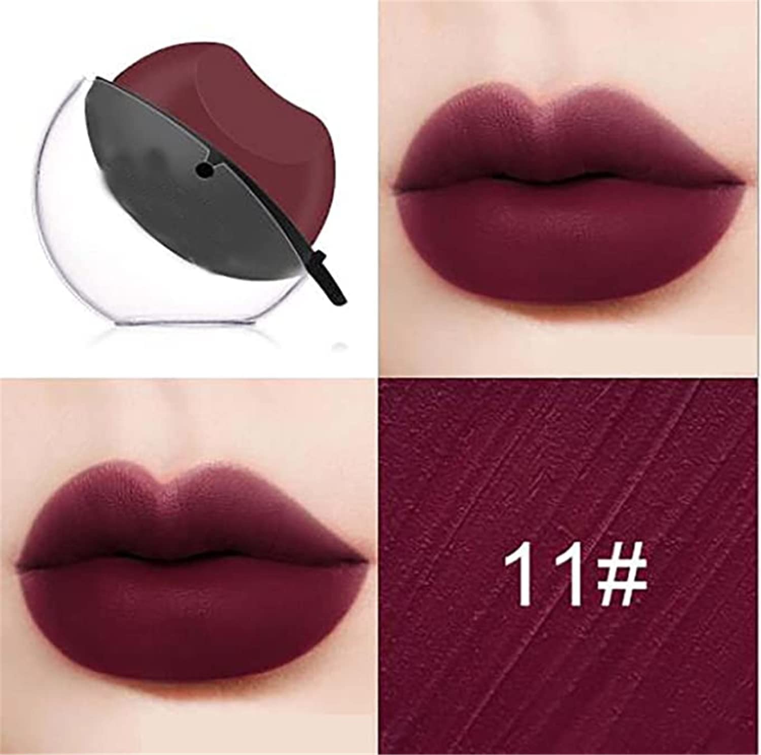 Groovs Lip Shape Apple Lipstick - Long Lasting Waterproof Matte Lipstick (Red, Maroon, 20g) for Everyday Wear, Parties & Special Occasions
