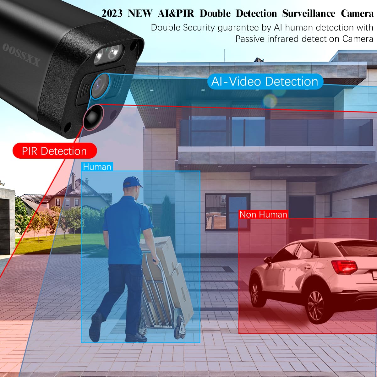 5MP Wireless Outdoor Security Camera with 10