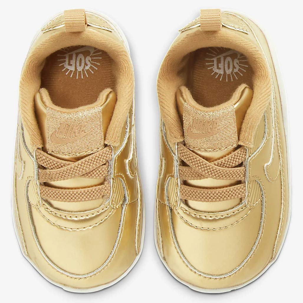 Nike Air Max 90 SP Baby Crib Shoes - Metallic Gold & Club Gold | Comfortable Infant Sneakers for Walking, Playtime & Special Occasions