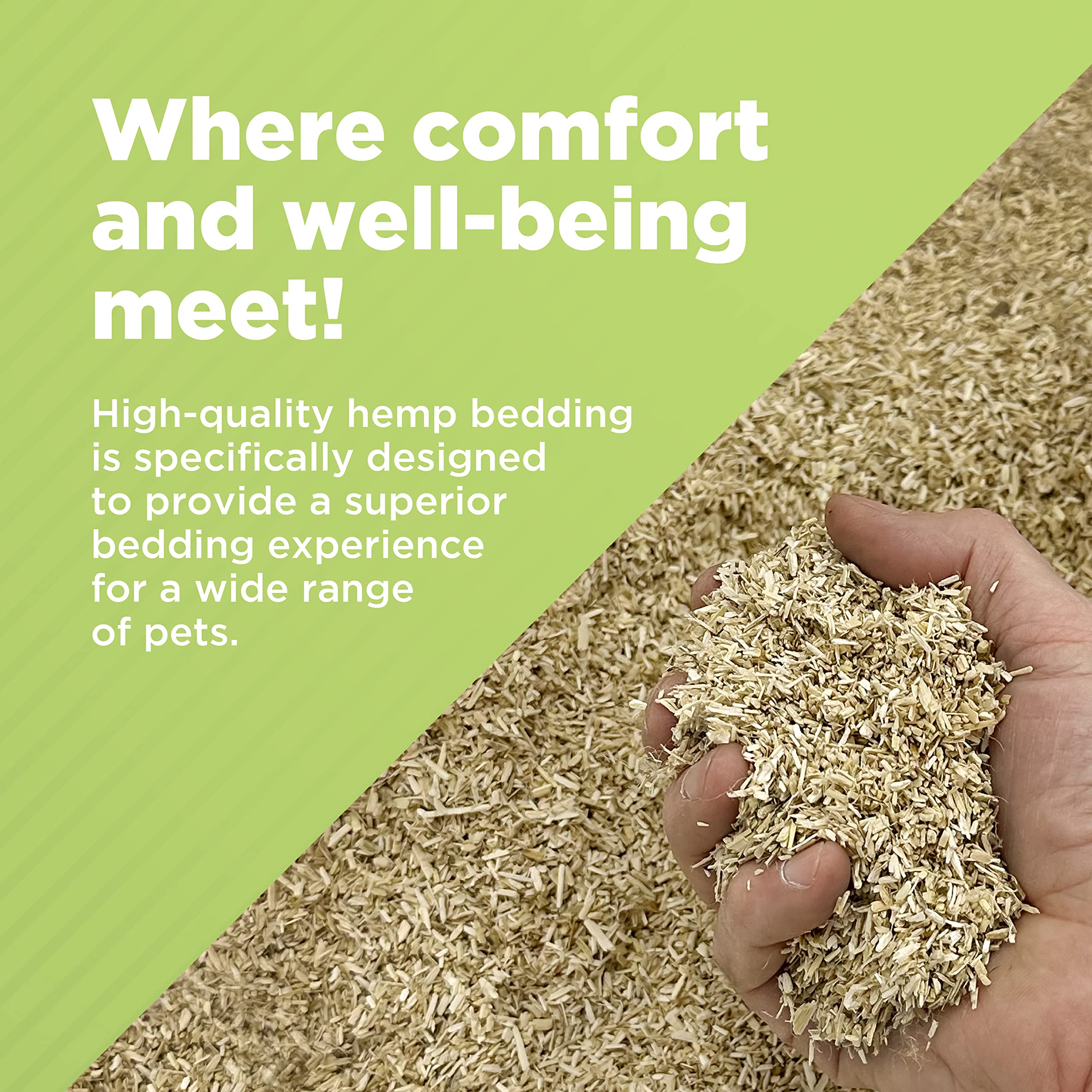 Premium 8 Lbs Natural Hemp Bedding for Chickens, Horses, Rabbits & Small Pets | Super Absorbent, Dust-Free, Eco-Friendly Animal Bedding | USA Grown, Carbon Negative | Ideal for Coops, Cages & Pet Litter Boxes