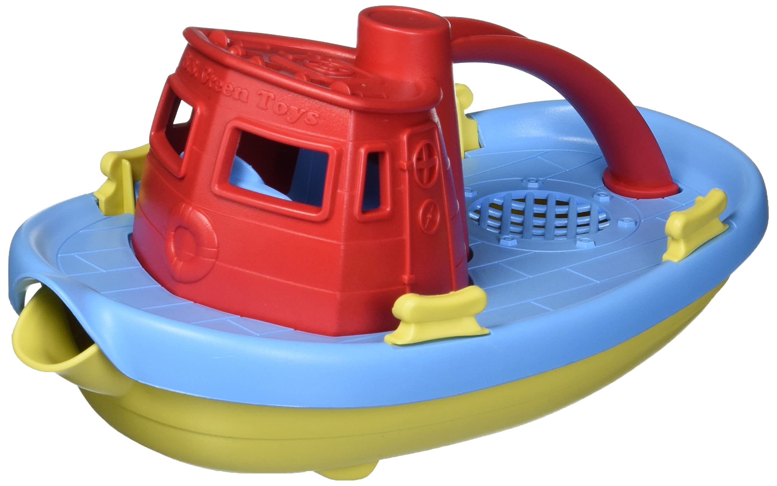 Green Toys Tug Boat - Eco-Friendly Red Bath Toy for Kids | Perfect for Bathtime Play, Pool Fun & Imaginative Water Adventures