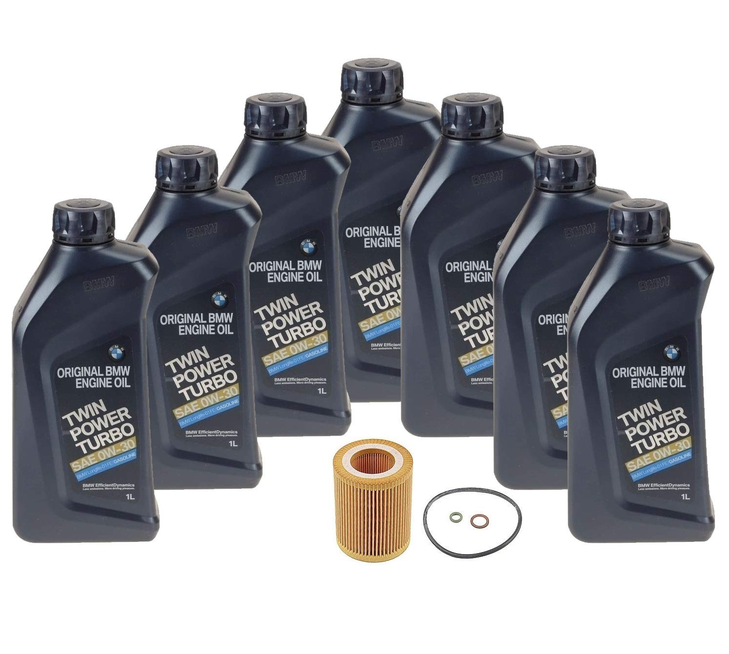 Genuine BMW 0W-30 Twin Power Turbo Engine Oil Change Kit - 7 Liters | Full Synthetic Motor Oil for BMW Turbocharged Engines | Perfect for Routine Maintenance & Performance Upgrades