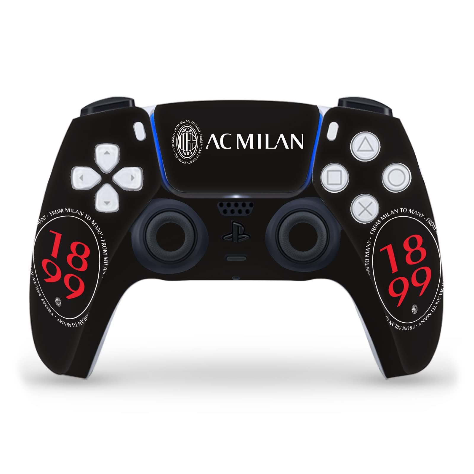 AC Milan PS5 Controller Skin - Matte Vinyl Decal for DualSense | Gaming Accessories