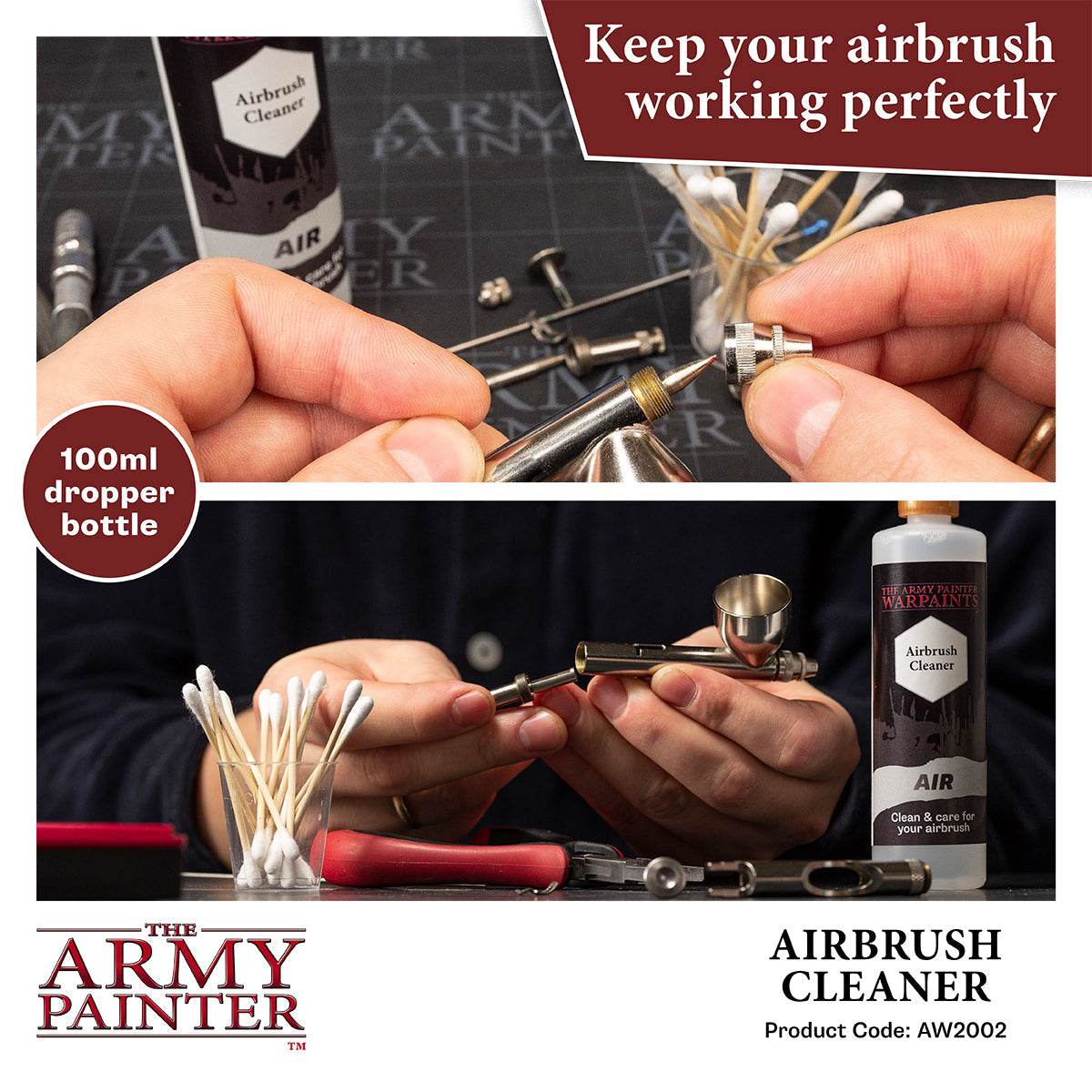 Premium Airbrush Cleaner Solution - 100ml for Efficient Nozzle & Paint Removal - Ideal for Hobbyists, Artists & DIY Projects