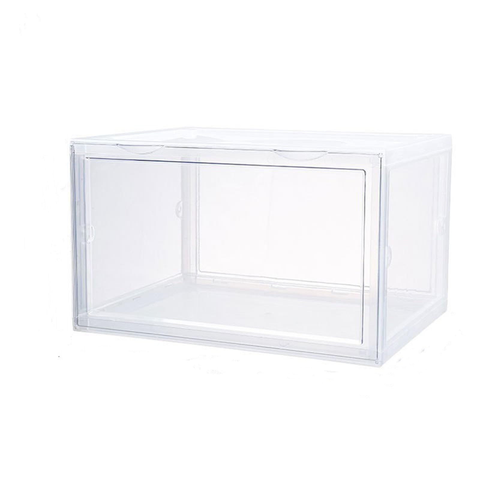 Clear Acrylic Shoe Storage Box - Foldable & Stackable Shoe Organizer for Closet, Large Transparent Shoe Display Case - Perfect for Sneaker Collection, Home Organization & Retail Store Display