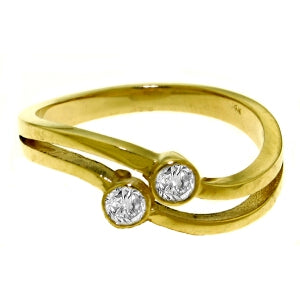 0.2 Carat 14K Solid Yellow Gold Ring with 0.20 Carat Natural Diamond - Elegant Wedding Band, Anniversary Gift, or Everyday Jewelry for Women