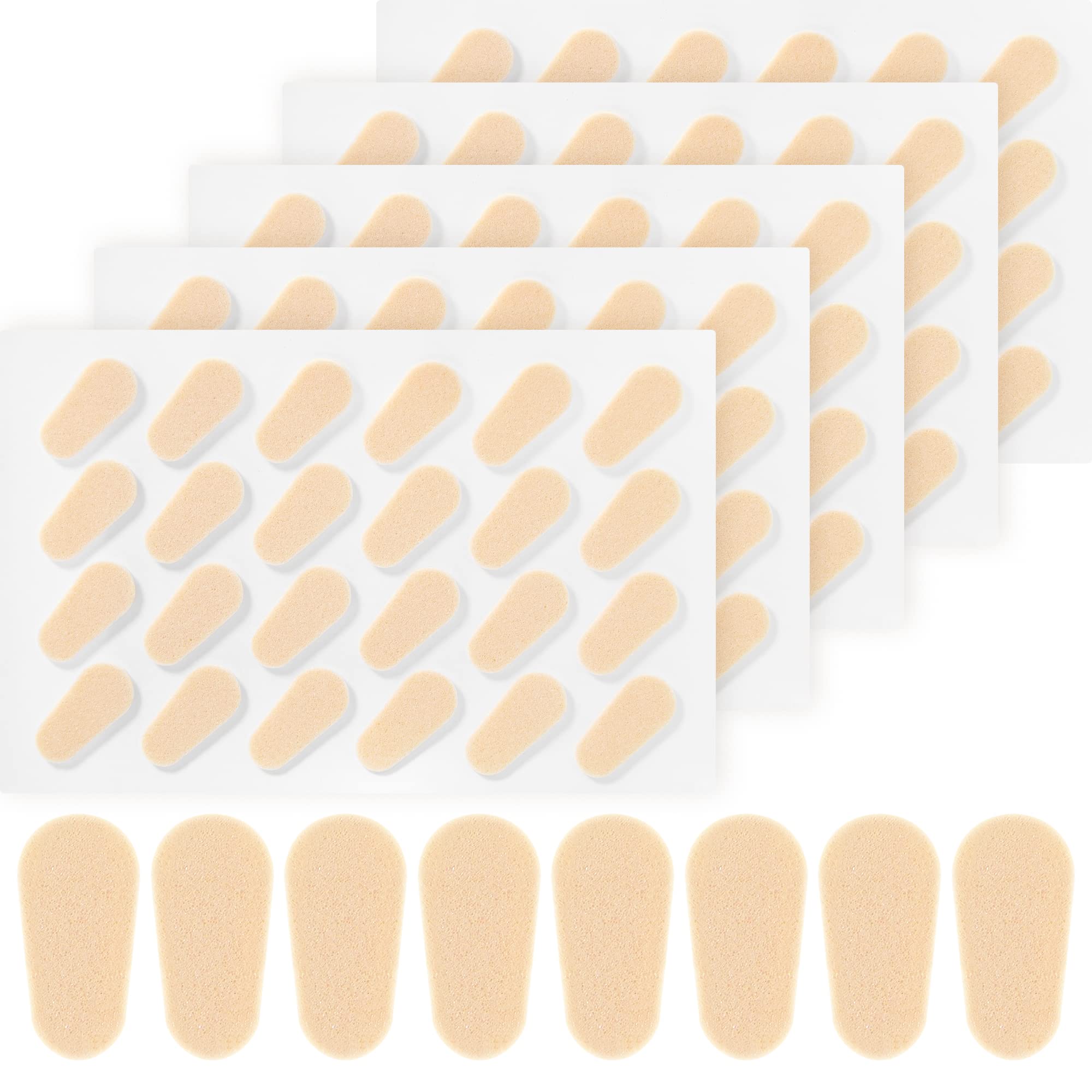 60 Pairs Soft Foam Adhesive Eyeglass Nose Pads - Anti-Slip Thin Nose Pads for Glasses & Sunglasses (Skin Color) | Comfortable Replacement for Eyewear, Perfect for Reading, Driving & Daily Use