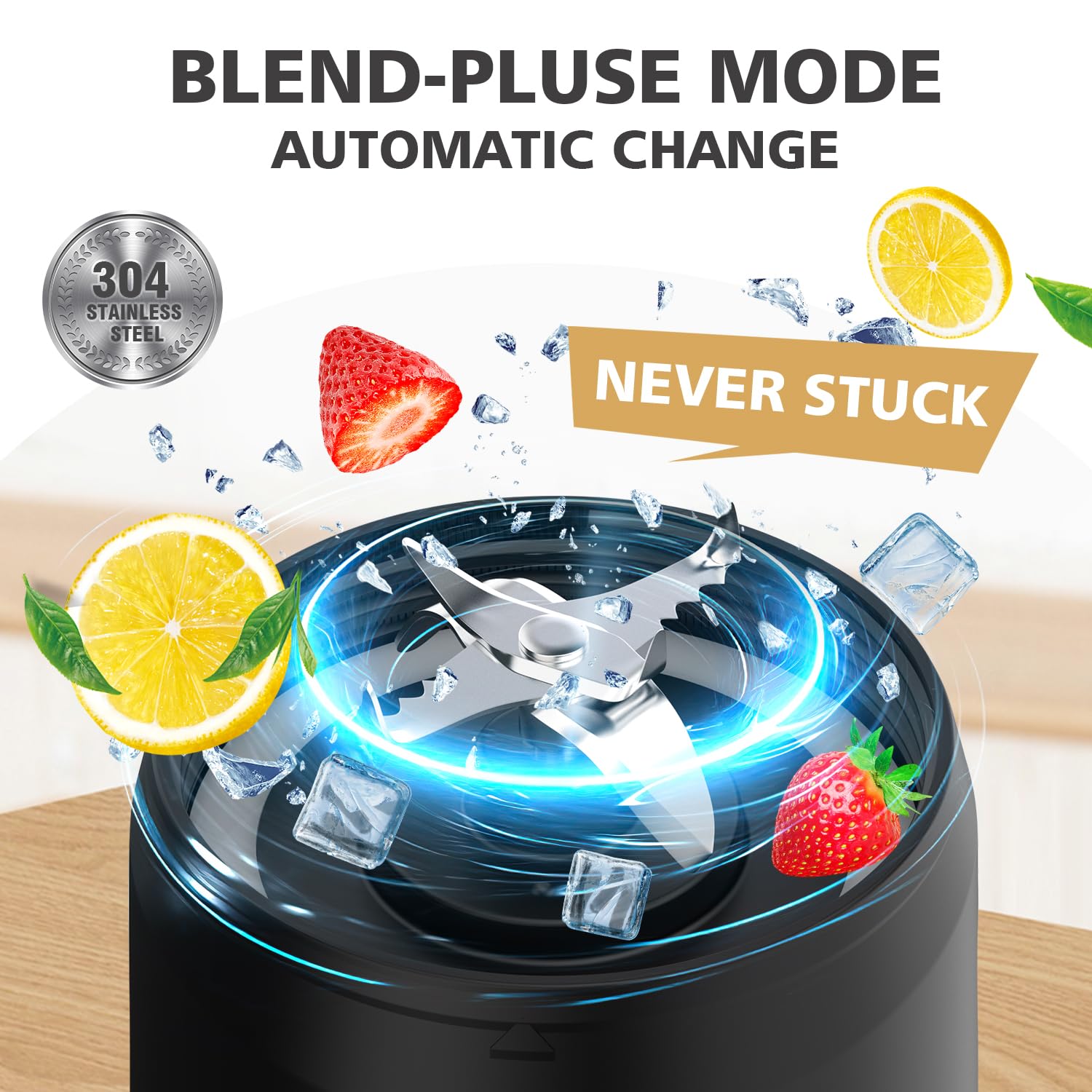 Portable Personal Blender 24oz - USB-C Rechargeable Cordless Mini Blender for Smoothies, Protein Shakes & Frozen Drinks - Travel-Friendly with Sip Spout & Leak-Proof Lid - Perfect for Kitchen, Gym, Office & On-The-Go Use