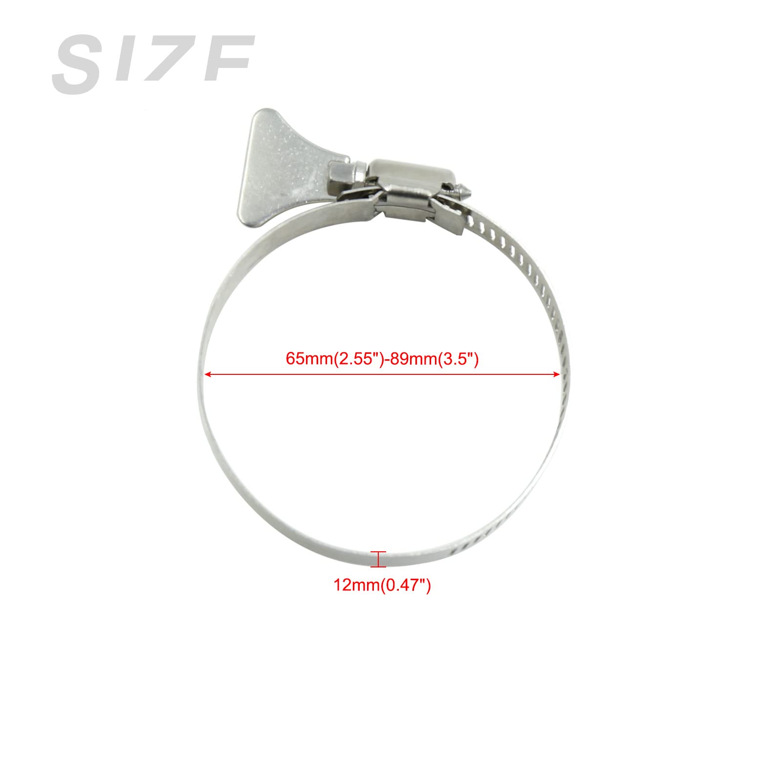 METALLIXITY Adjustable Hose Clamps 3Pcs (65mm-89mm/2.55
