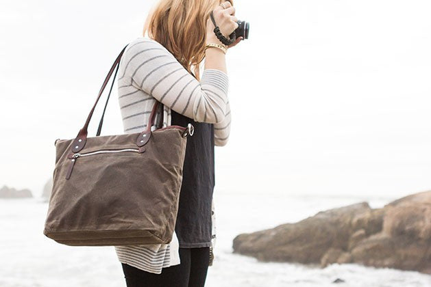ONA Capri Camera Tote Bag - Premium DSLR & Mirrorless Camera Bag in Dark Tan - Perfect for Travel, Street Photography & Everyday Use