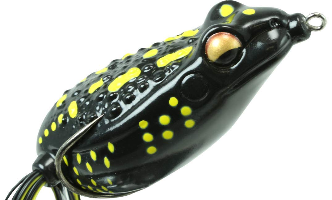 Fish Lab Rattle Toad Hollow Body Floating Frog Lure - Topwater Bass Fishing Bait for Freshwater & Saltwater - Perfect for Weedless Frog Fishing in Ponds, Lakes, and Rivers