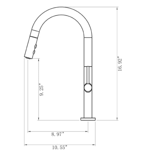 High-Quality Stainless Steel Kitchen Faucet B23304 - Modern Pull-Down Sprayer for Easy Dishwashing & Cooking - Perfect for Home, Restaurant & Commercial Use