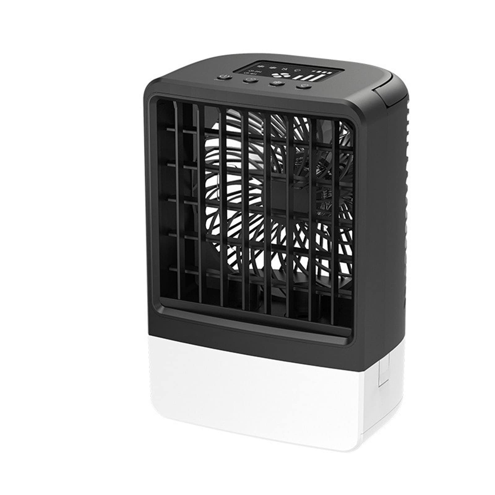 Amikadom Portable USB Rechargeable Mini Air Conditioner - 3 Speed Settings with LED Lights for Home, Office, Bedroom | Personal Cooling Fan for Desk, Travel & Outdoor Use