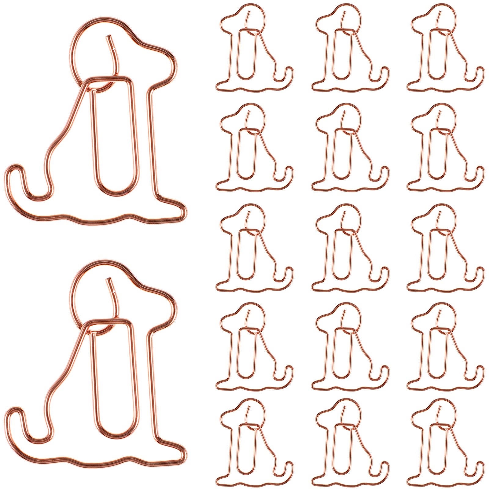 Kisangel 25pcs Colorful Animal Paper Clips - Dog Shaped Bookmark Clips for Office, School, Party Supplies | Fun Stationery for Organizing Documents, Marking Pages, and Gift Wrapping