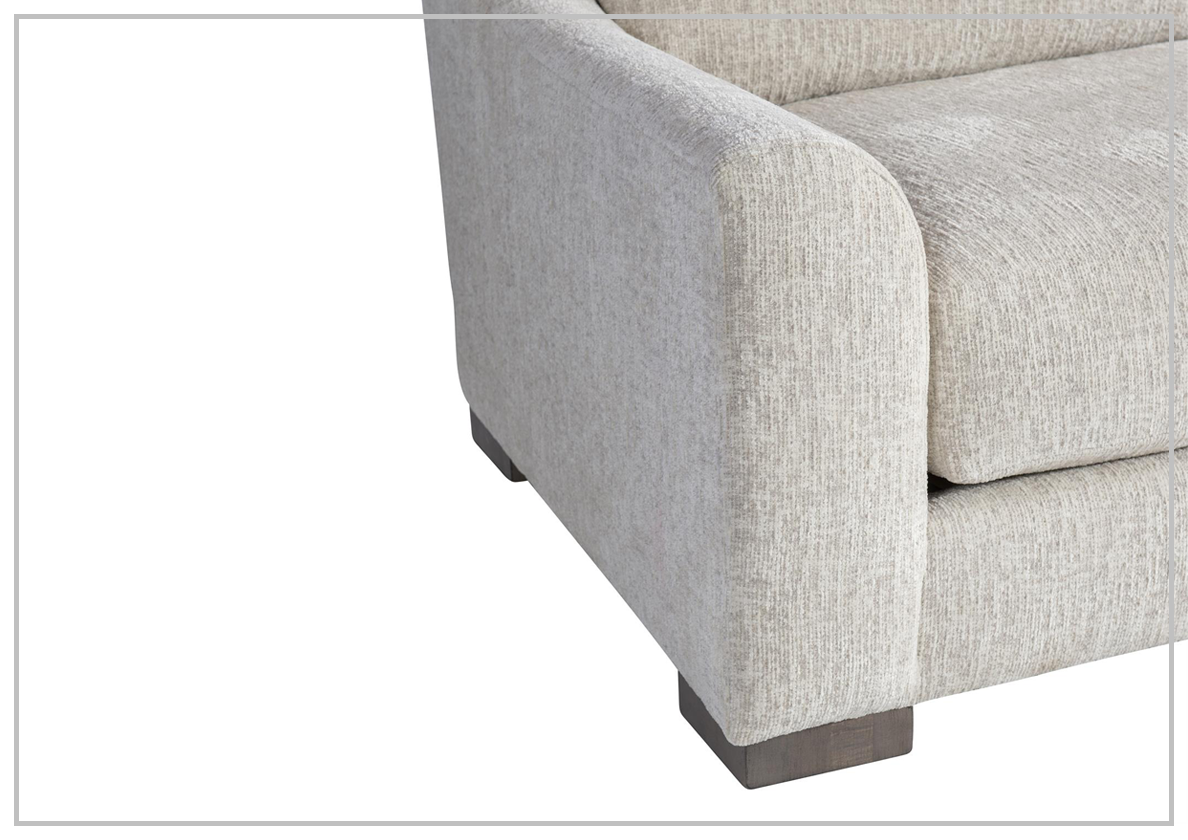 Bernhardt Gabi Fabric Sofa in Light Beige - Modern Living Room Furniture for Small Spaces | Comfortable Upholstered Couch for Apartments & Cozy Homes
