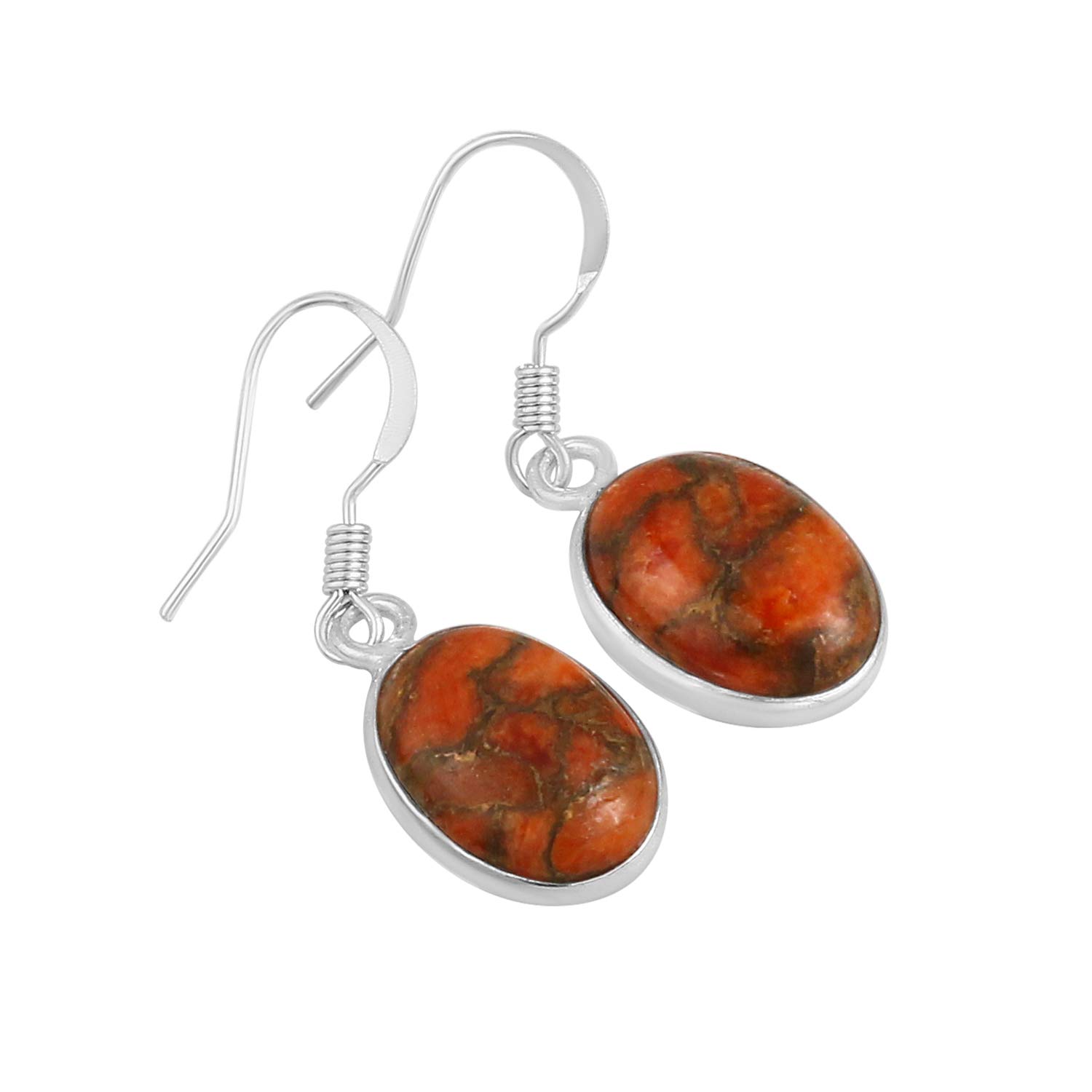 12.40Cts Oval Shape Natural Gemstone Earrings for Women - Handmade Bohemian Dangle Earrings, Perfect Gift for Mom, Wife, Sister on Birthday, Anniversary & Women's Day | Elegant Jewelry for Parties, Weddings & Special Occasions