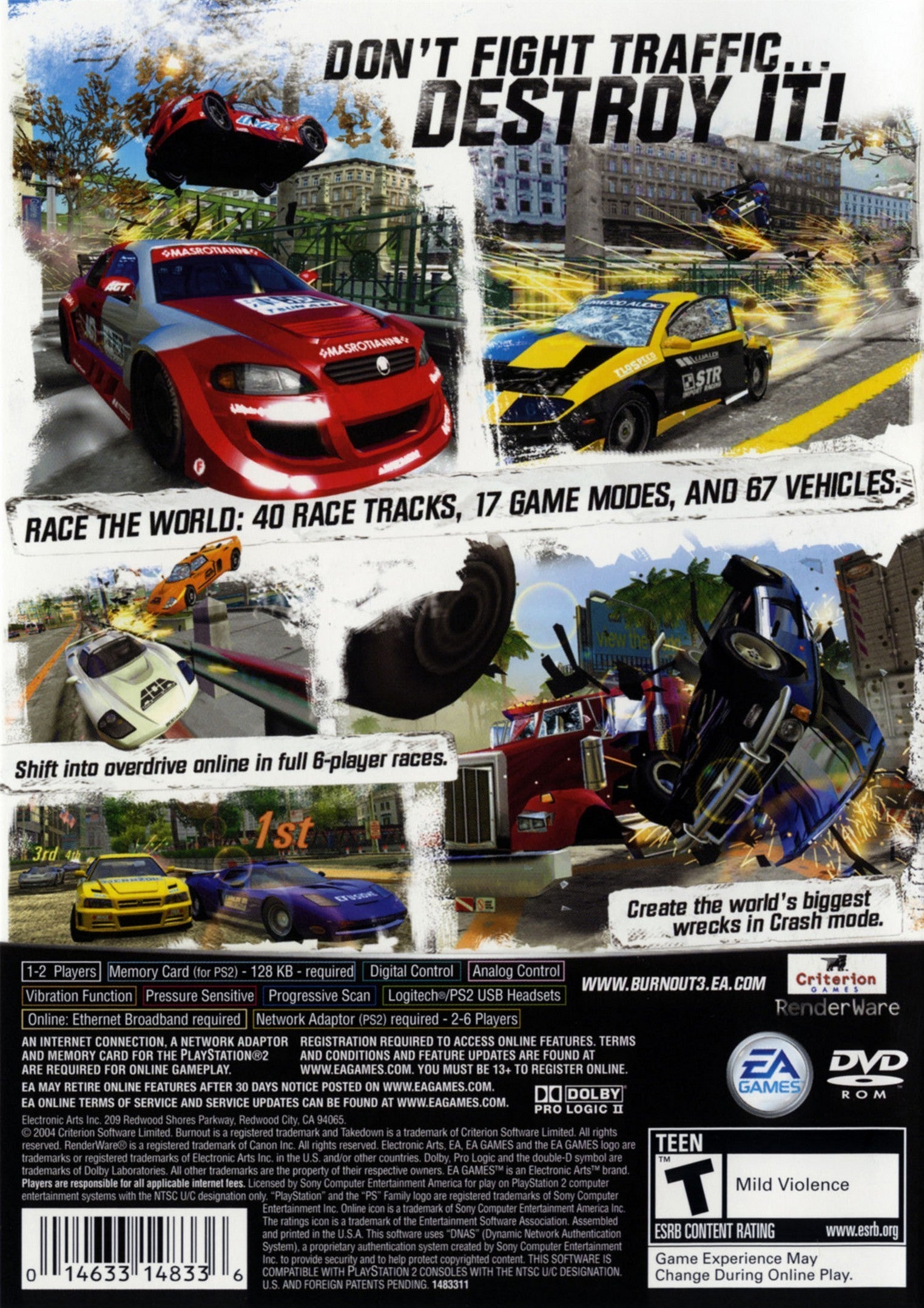 Burnout 3 Takedown - Racing Video Game for PlayStation 2 & Xbox | High-Speed Action, Crash Mode & Multiplayer | Perfect for Arcade Racing Fans & Nostalgic Gamers
