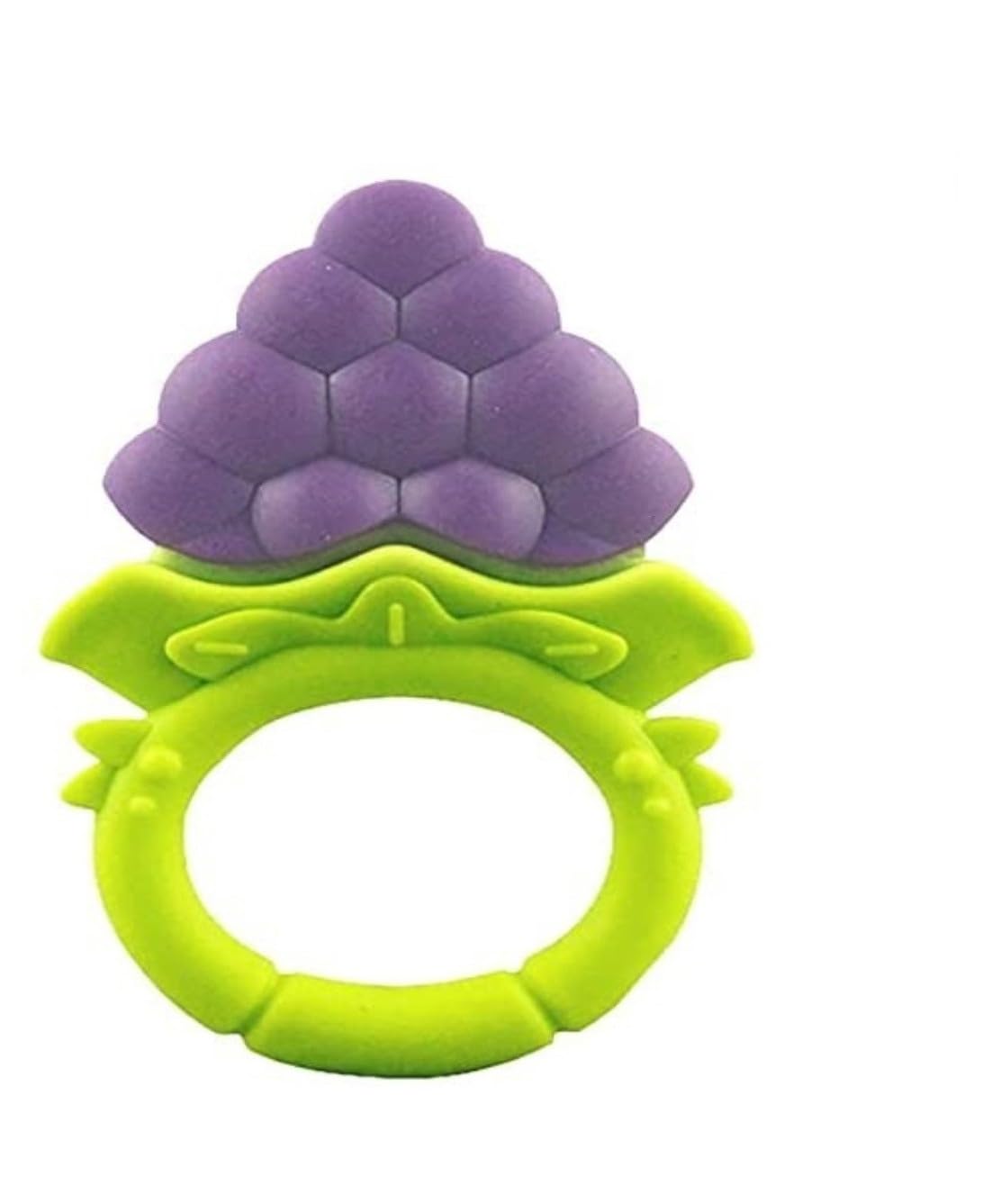 Joy Buzz Fruit Teether & Teether Combo - BPA-Free Silicone Baby Teething Toys for 0-12 Months | Soft & Safe Infant Gum Massagers for Soothing Sore Gums | Perfect for Home, Travel & Daycare (Blue & Peach)