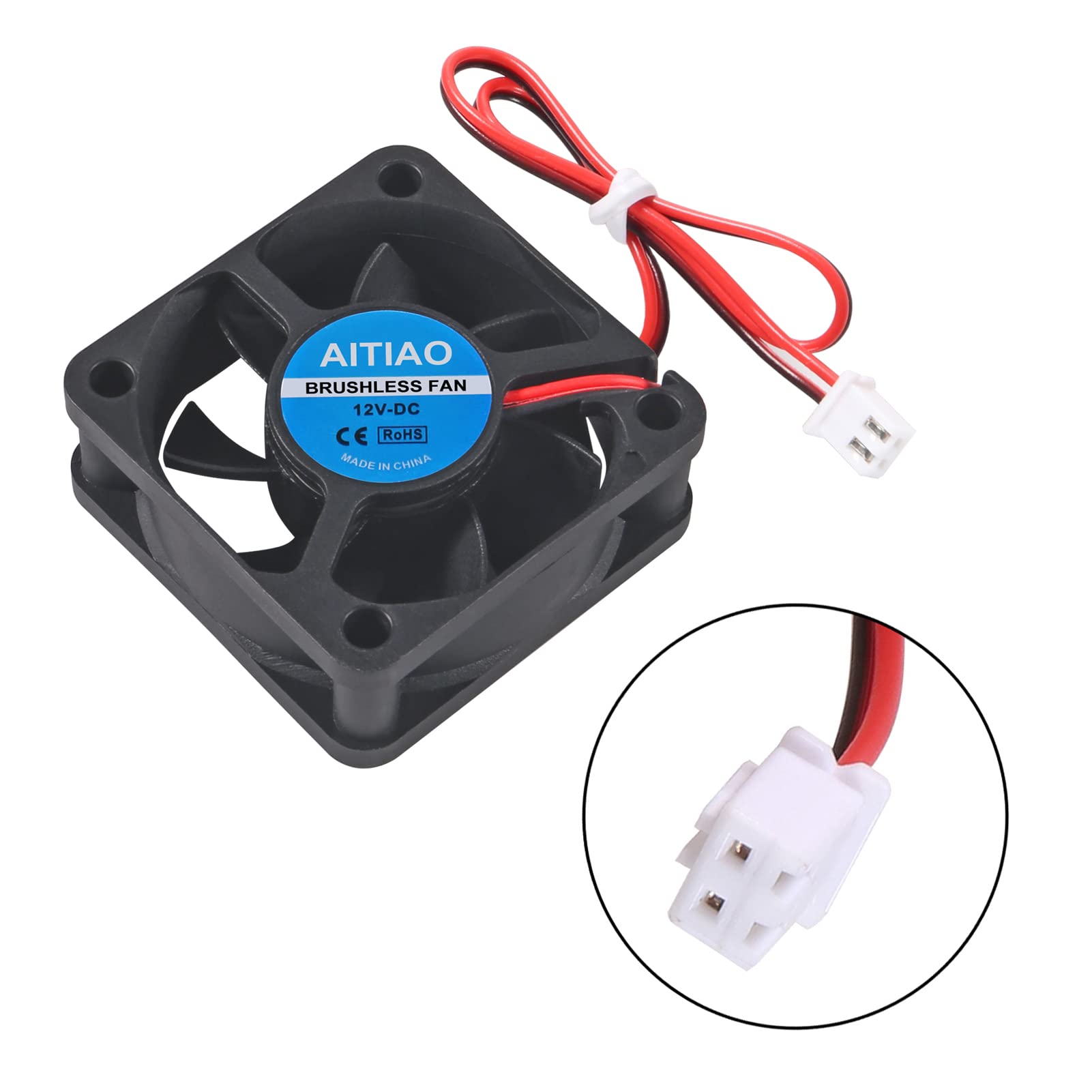 4Pcs 5020 Brushless Cooling Fan - 50mm x 50mm x 20mm DC 12V Quiet Muffin Fan with Oil Bearing - High Speed Cooling for 3D Printers, CPU Coolers, PC Case & DIY Ventilation Projects - Perfect for Gaming Rigs & Electronics Cooling