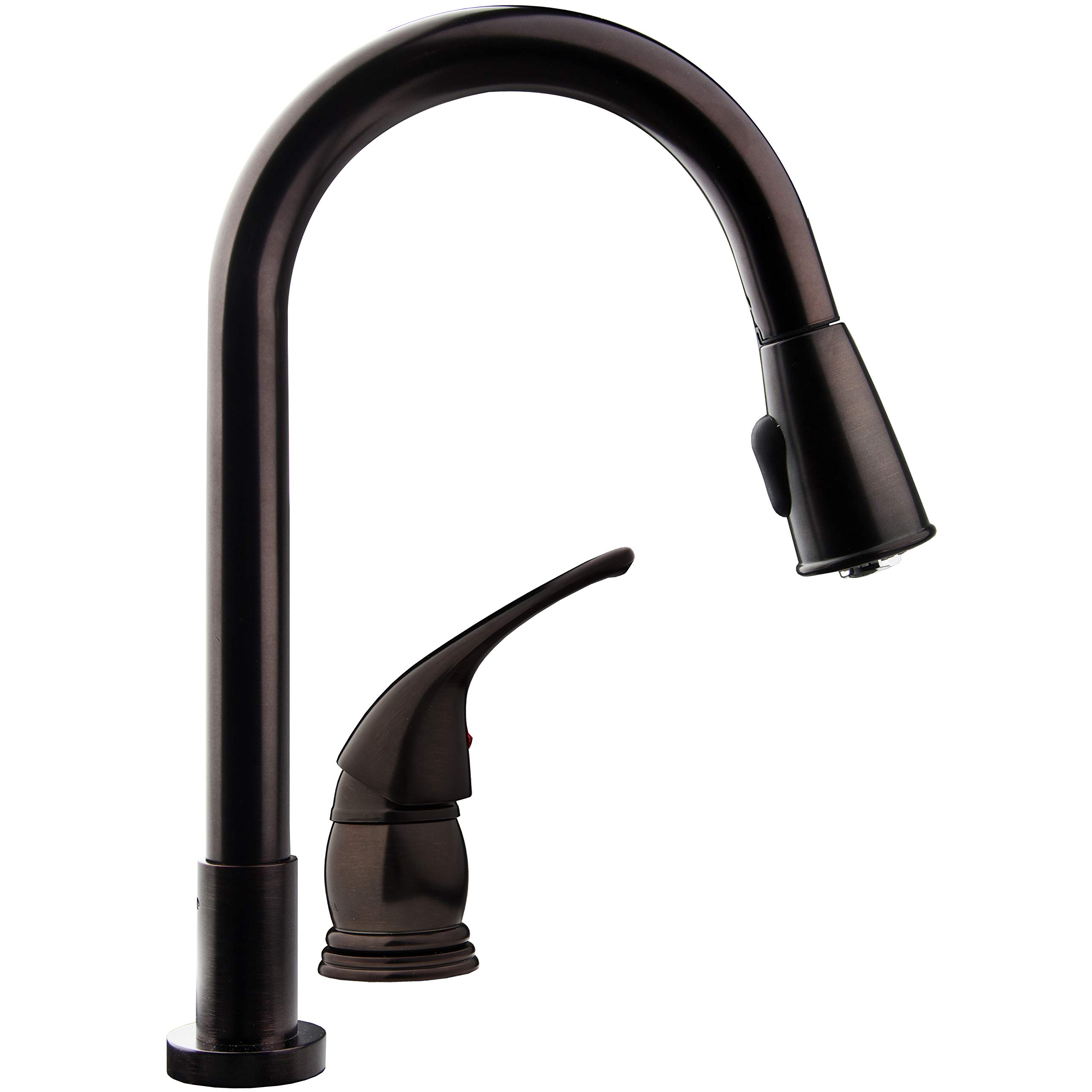 Dura Faucet DF-NMK503-VB RV Pull-Down Kitchen Sink Faucet with Side Lever in Venetian Bronze - Perfect for RV, Camper, Tiny Home & Mobile Kitchen Installations