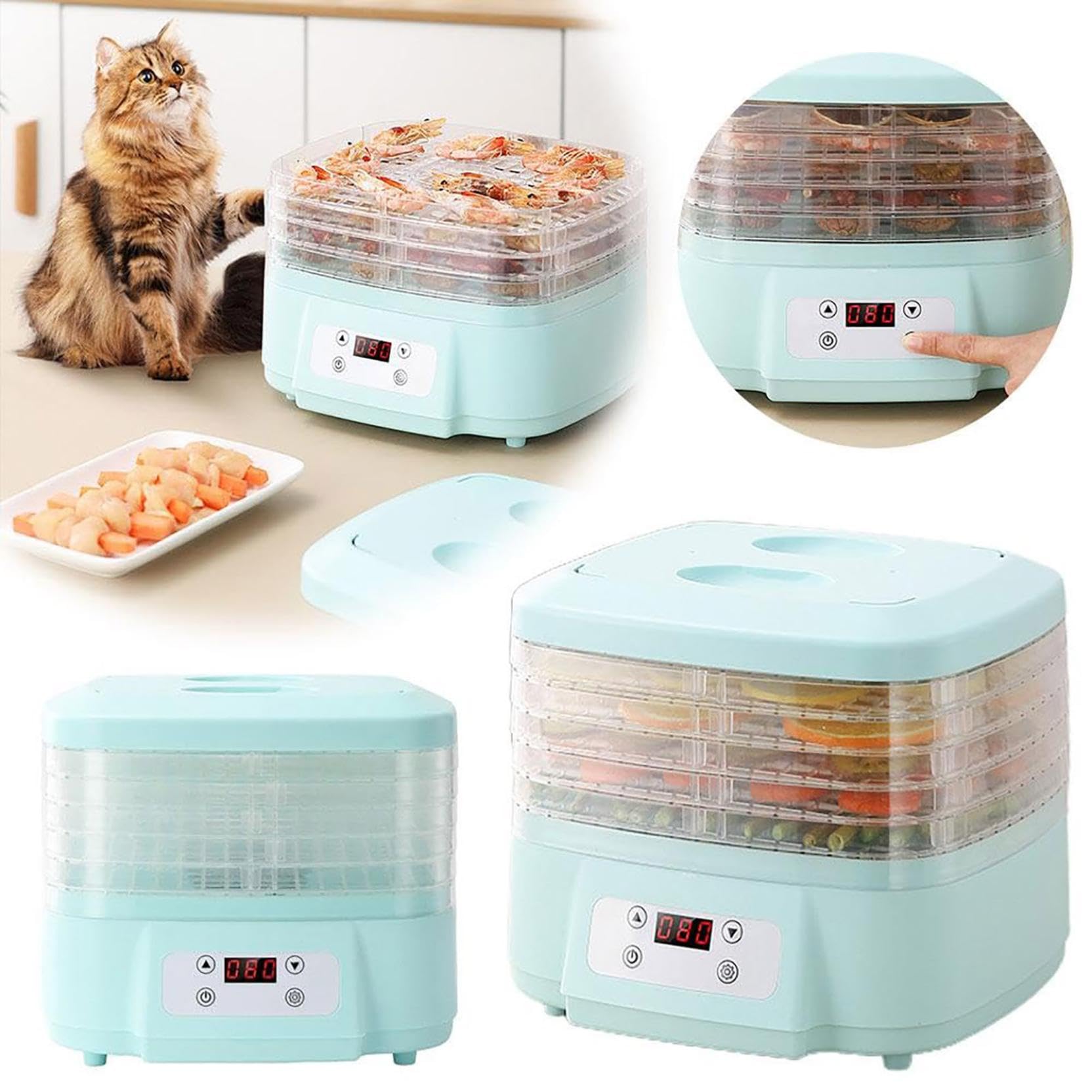 **Best Home Freeze Dryer Machine - 6 Tray Adjustable Timer & Temperature Control for Beef, Fruits, Meats, Vegetables & Candy (Blue) - Perfect for Food Preservation, Camping & Emergency Storage**