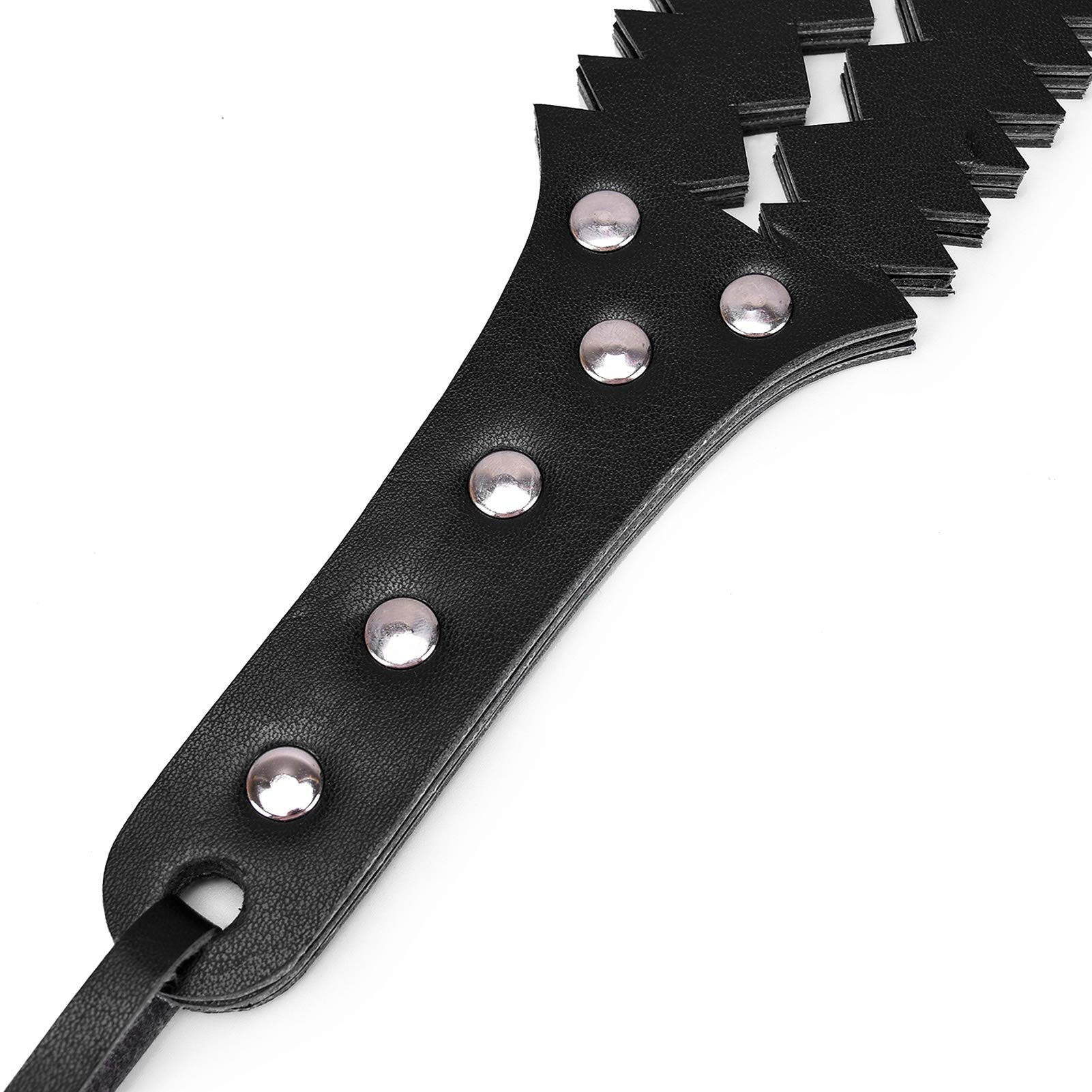 Fetish Leather Spanking Paddle - 3-Layer Jagged BDSM Toy for Couples | Bondage, Flirting & Sensual Play | Perfect for Spanking, Roleplay & Intimate Scenes