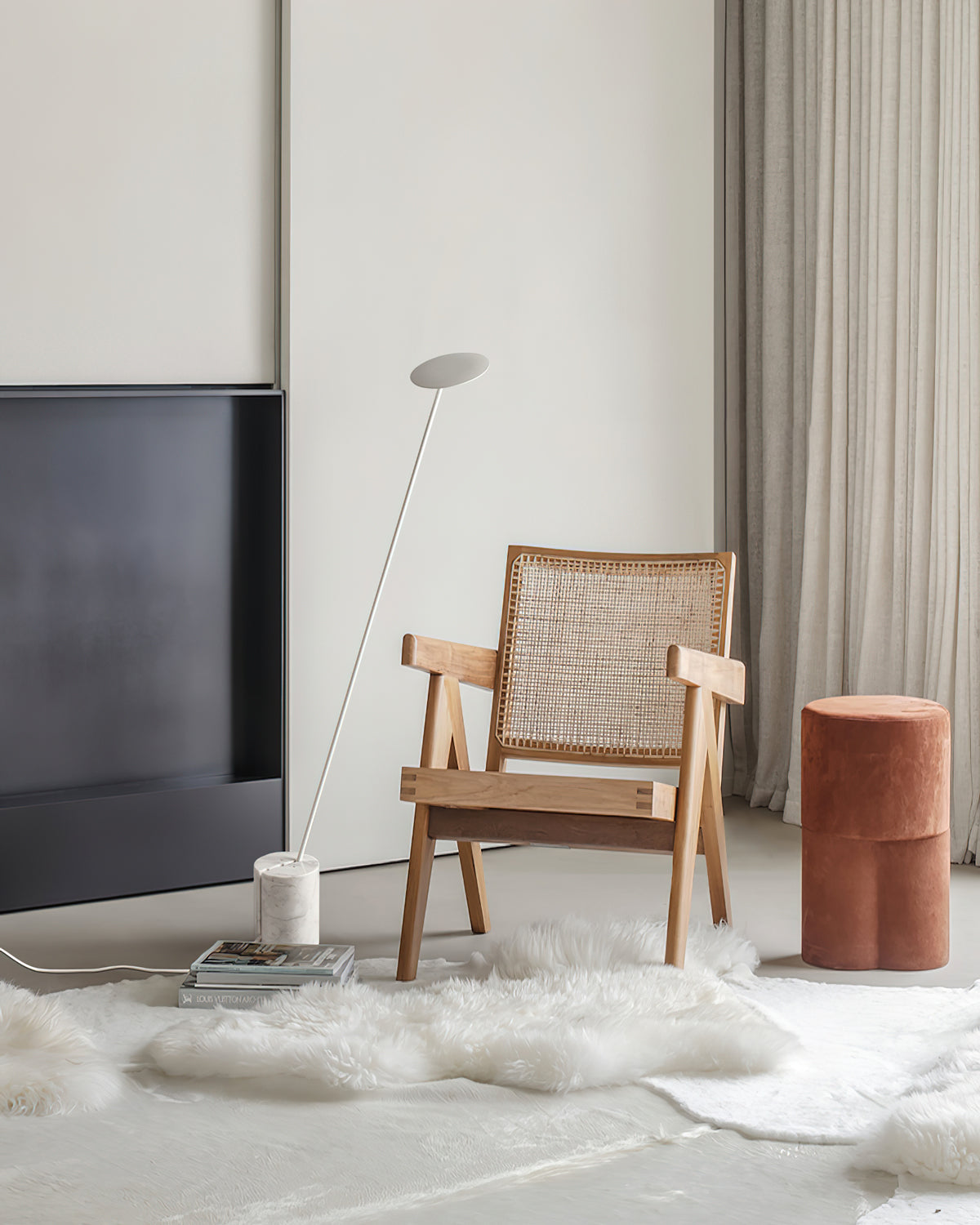 Modern Agniya Floor Lamp - Adjustable LED Standing Light for Living Room, Bedroom, Office - Warm White & Cool White Dimmable Reading Light with Remote Control - Perfect for Night Reading, Relaxing & Home Decor