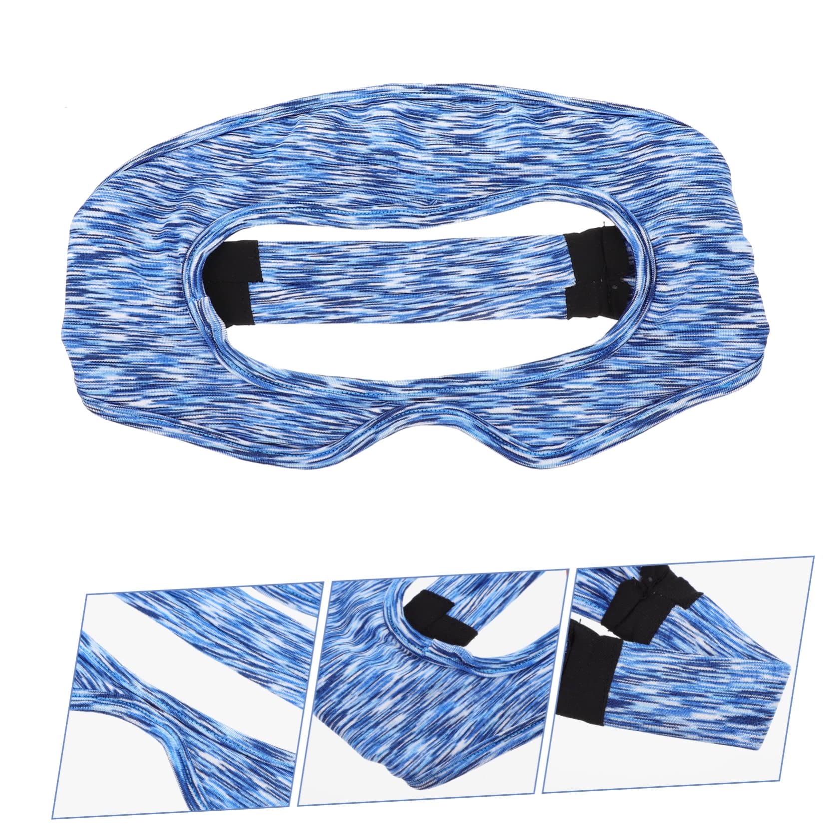 PHENOFICE VR Glasses Protector, VR Headset Sweatband & Sleep Mask - Soft White Striped Design for Long Gaming & Relaxation Sessions - Perfect for Oculus Quest, PlayStation VR & Meditation