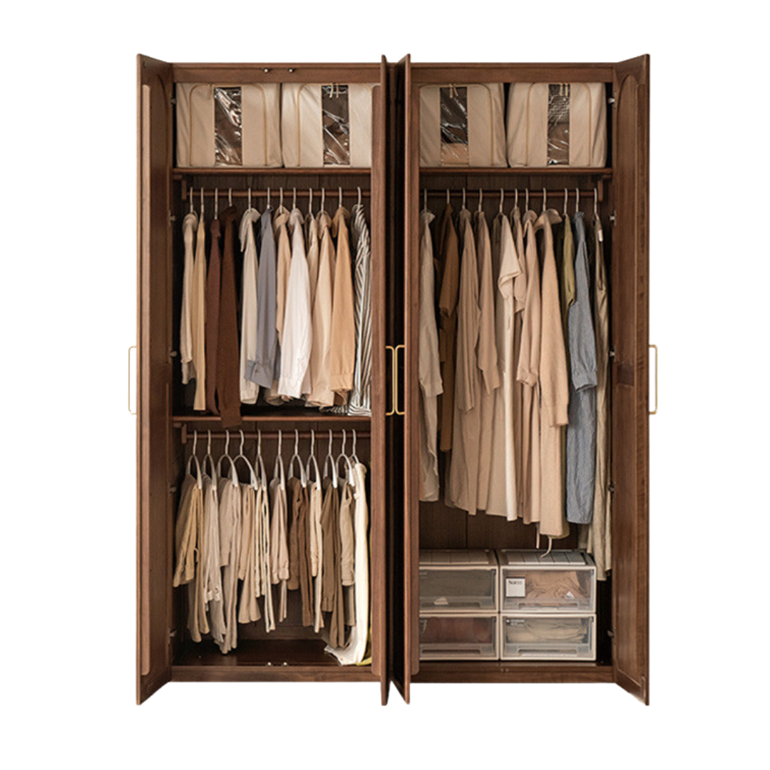 62.9x23.2x86.6 inch / 160x59x220 сm / Rich Dark Walnut color / wardrobe