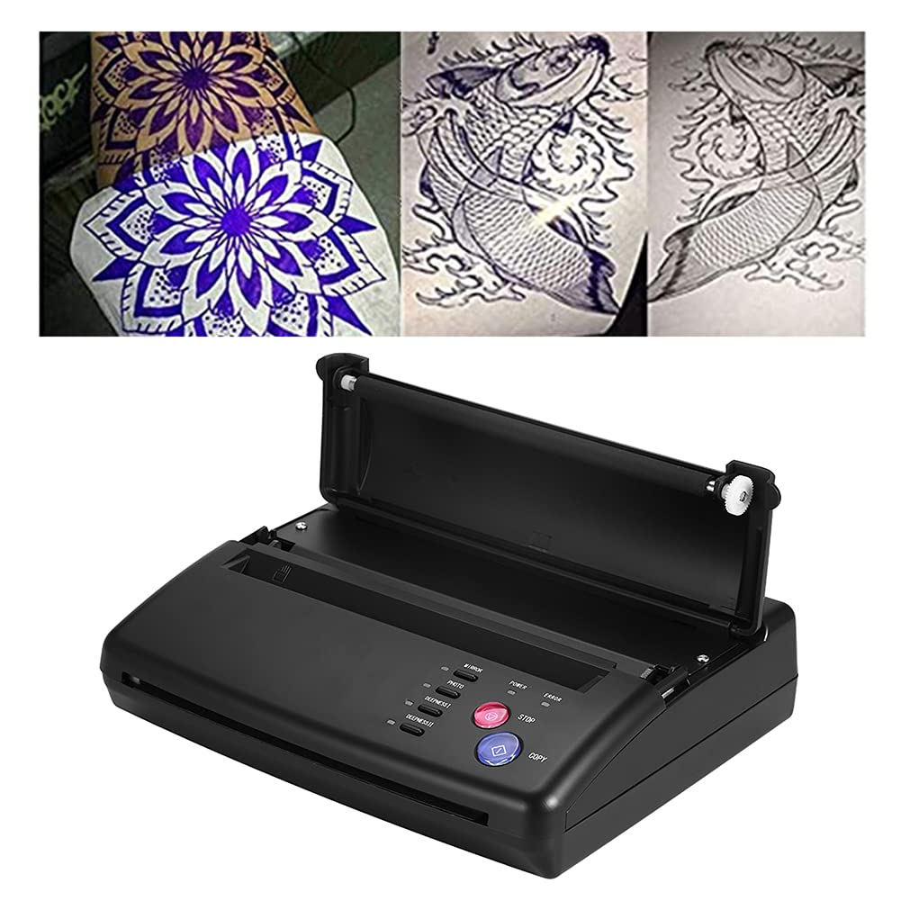 Professional Tattoo Transfer Copier Machine with Thermal Stencil Paper - 2 Types for Tattoo Supplies (US Plug) | Ideal for Tattoo Artists & Permanent Makeup Professionals