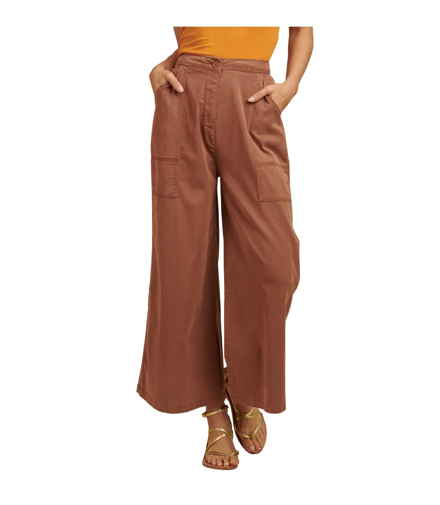 Splendid Women's Margaret Wide Leg Crop Pants - Comfortable High Waisted Casual Trousers for Work, Travel & Everyday Wear