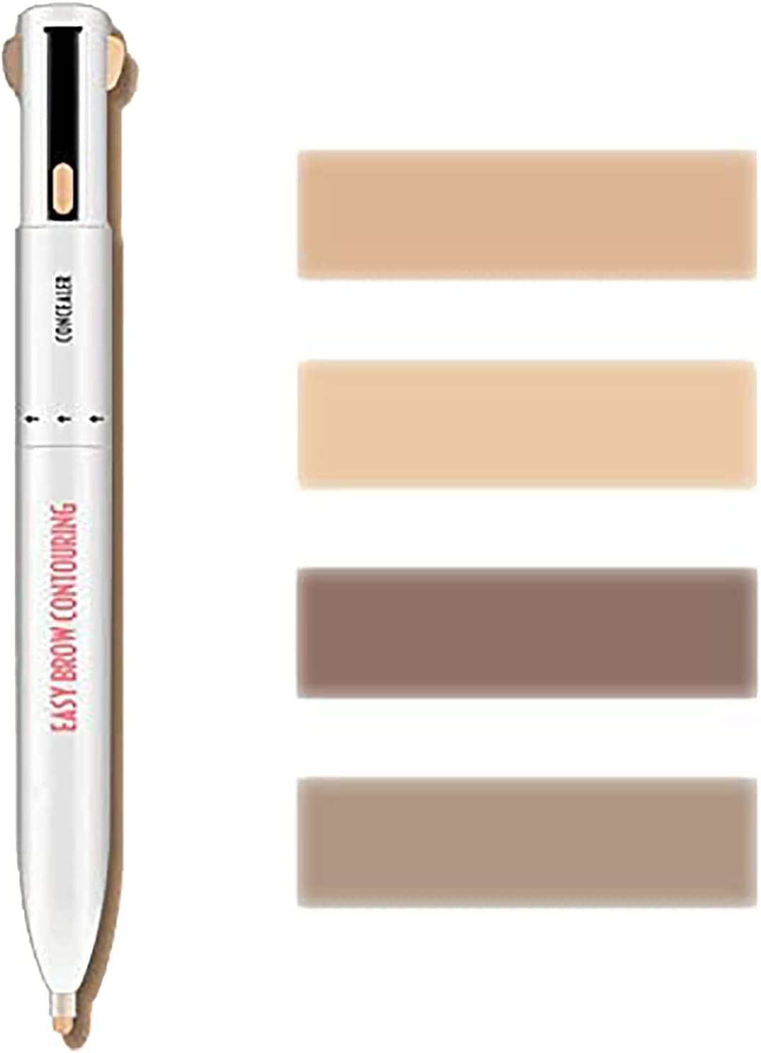 BIERDAN 4-in-1 Waterproof Eyebrow Pencil - Highlighter & Contouring Kit for Natural Brows - Perfect for Daily Makeup & Touch-Ups