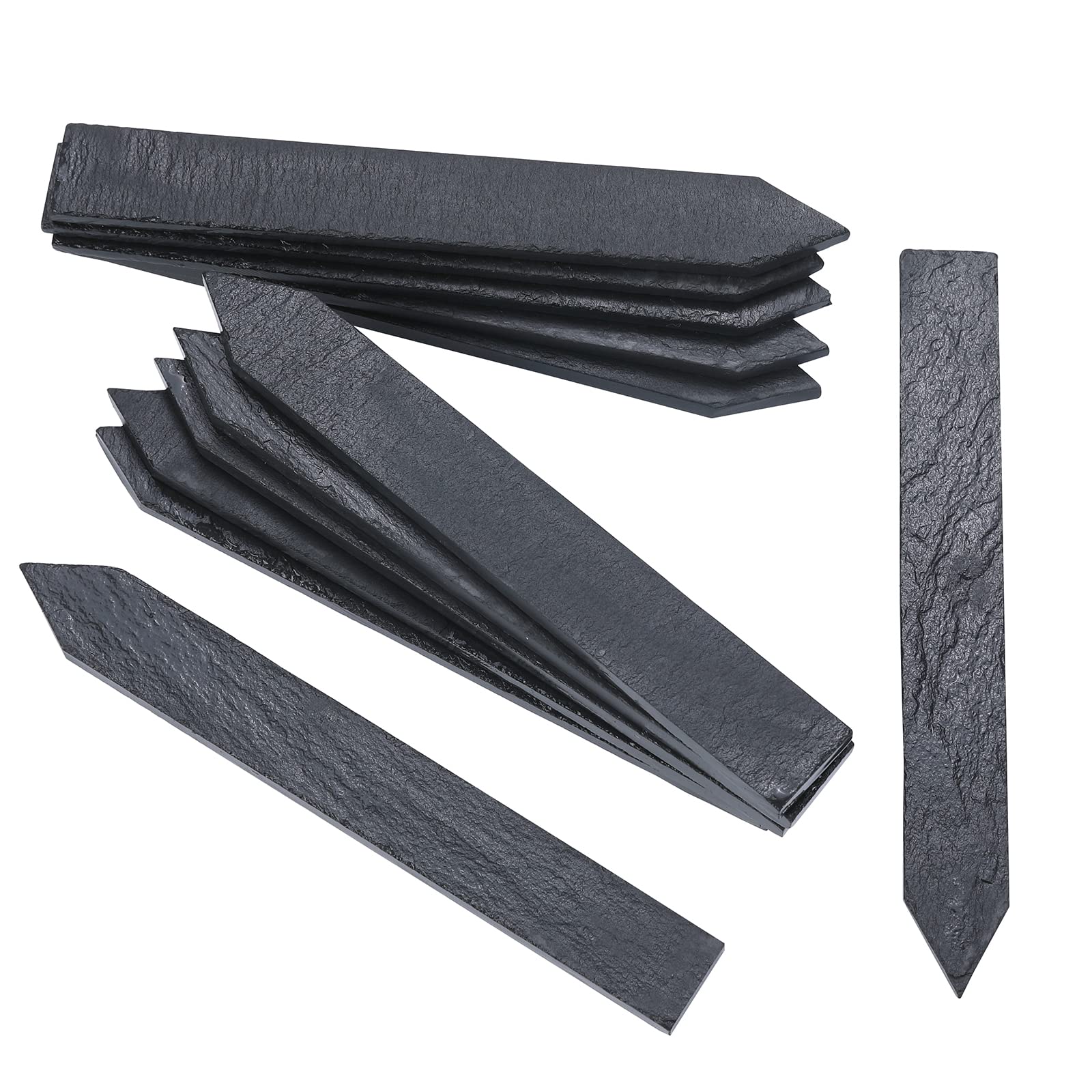 12 Pack Reusable Slate Stone Garden Plant Labels - Blackboard Plant Markers for Outdoor Herbs, Pots & Soil (15x2cm) - Perfect for Organizing Vegetable Gardens, Seedlings & Indoor Plants