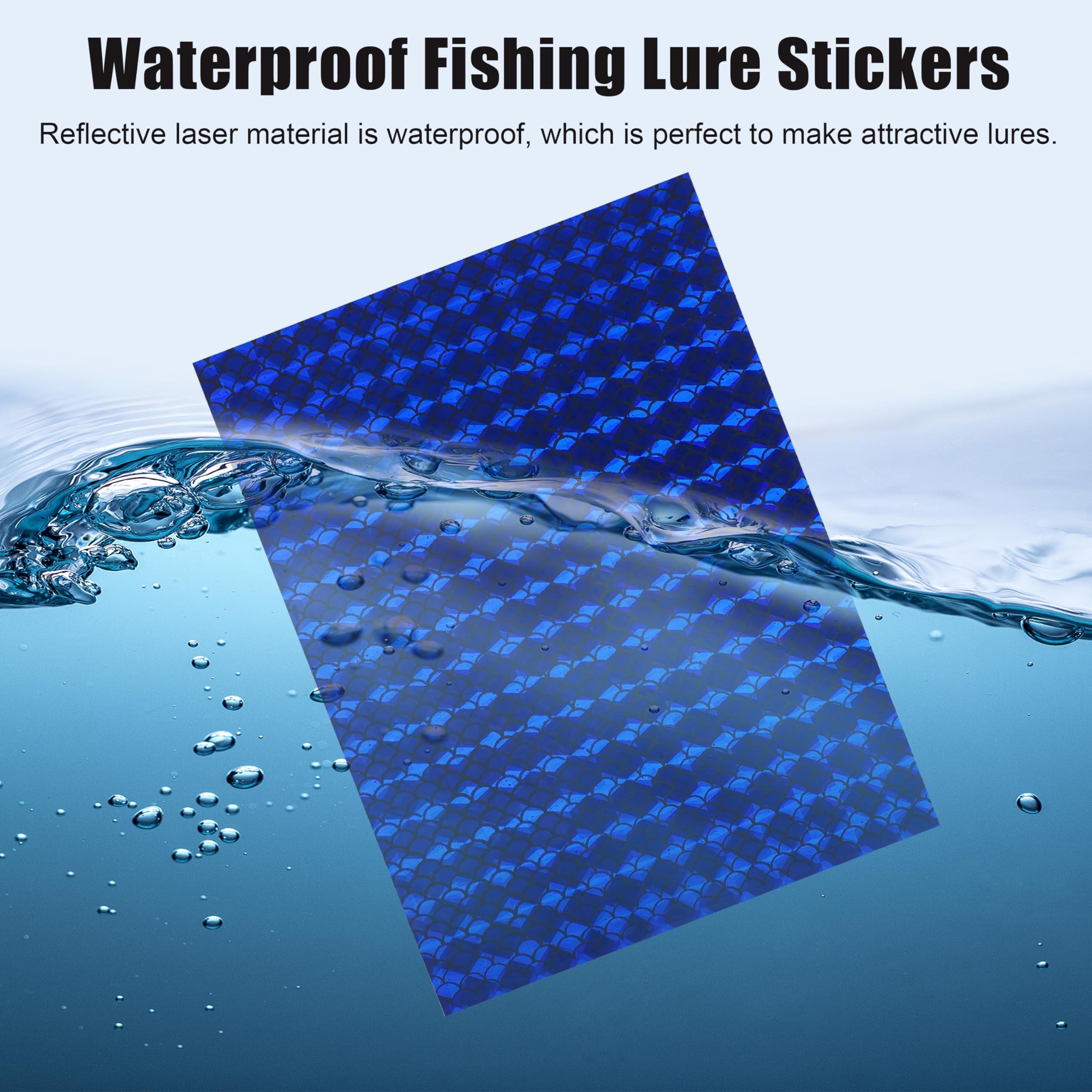 Reflective Holographic Fishing Lure Tape - DIY Fish Scale Stickers for Lure Making & Craft Projects | Enhance Bait Visibility for Bass, Trout & Saltwater Fishing