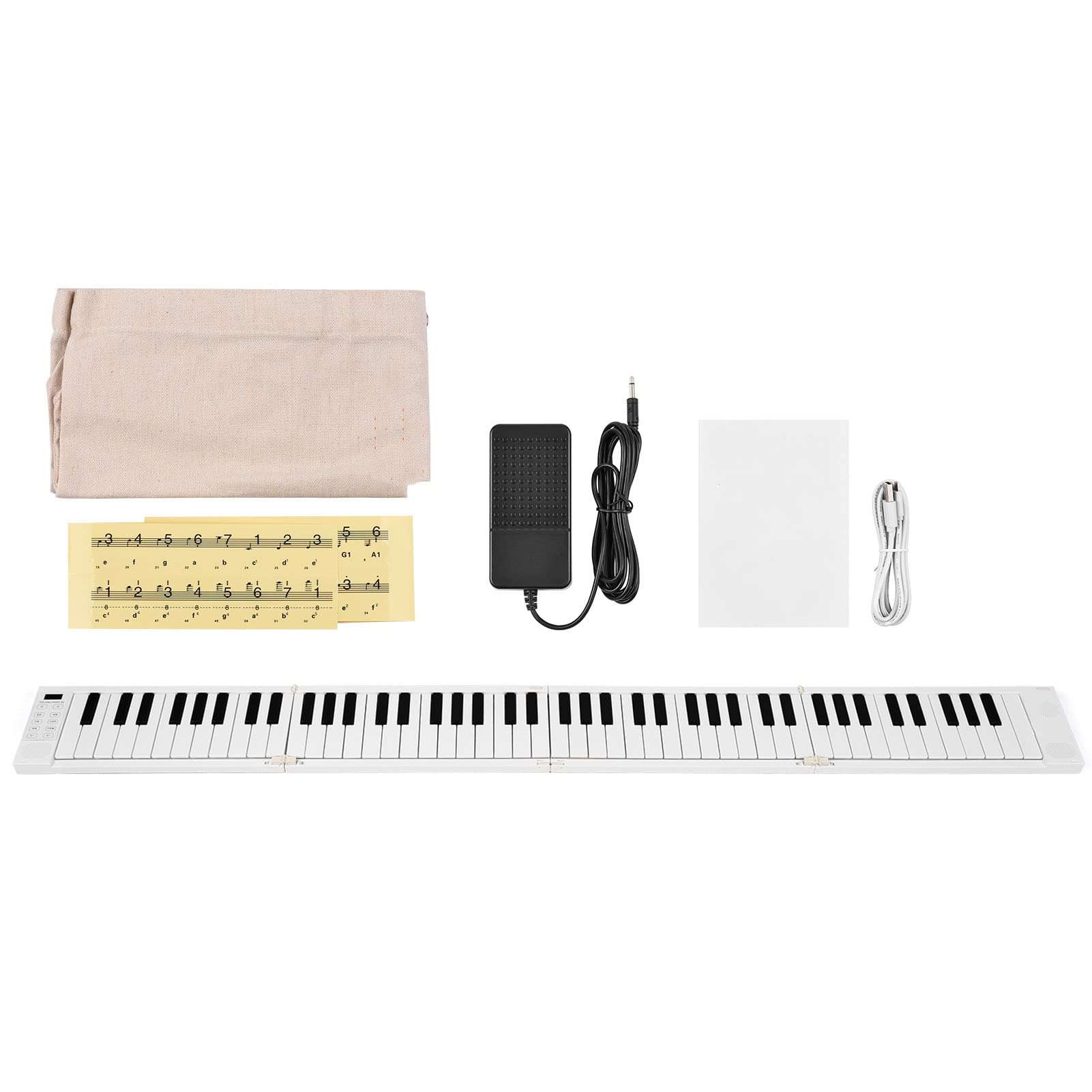 88-Key Foldable Electronic Piano Keyboard - Portable Digital Piano with Full-Size Keys for Beginners & Students | Perfect for Home Practice, Travel & Music Lessons
