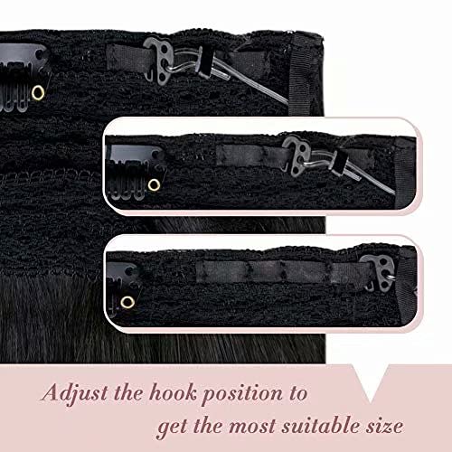 Premium Fish Line Halo Hair Extensions with Invisible Clips - Seamless 100% Human Hair Extensions for Length & Volume - Perfect for Weddings, Parties & Daily Styling