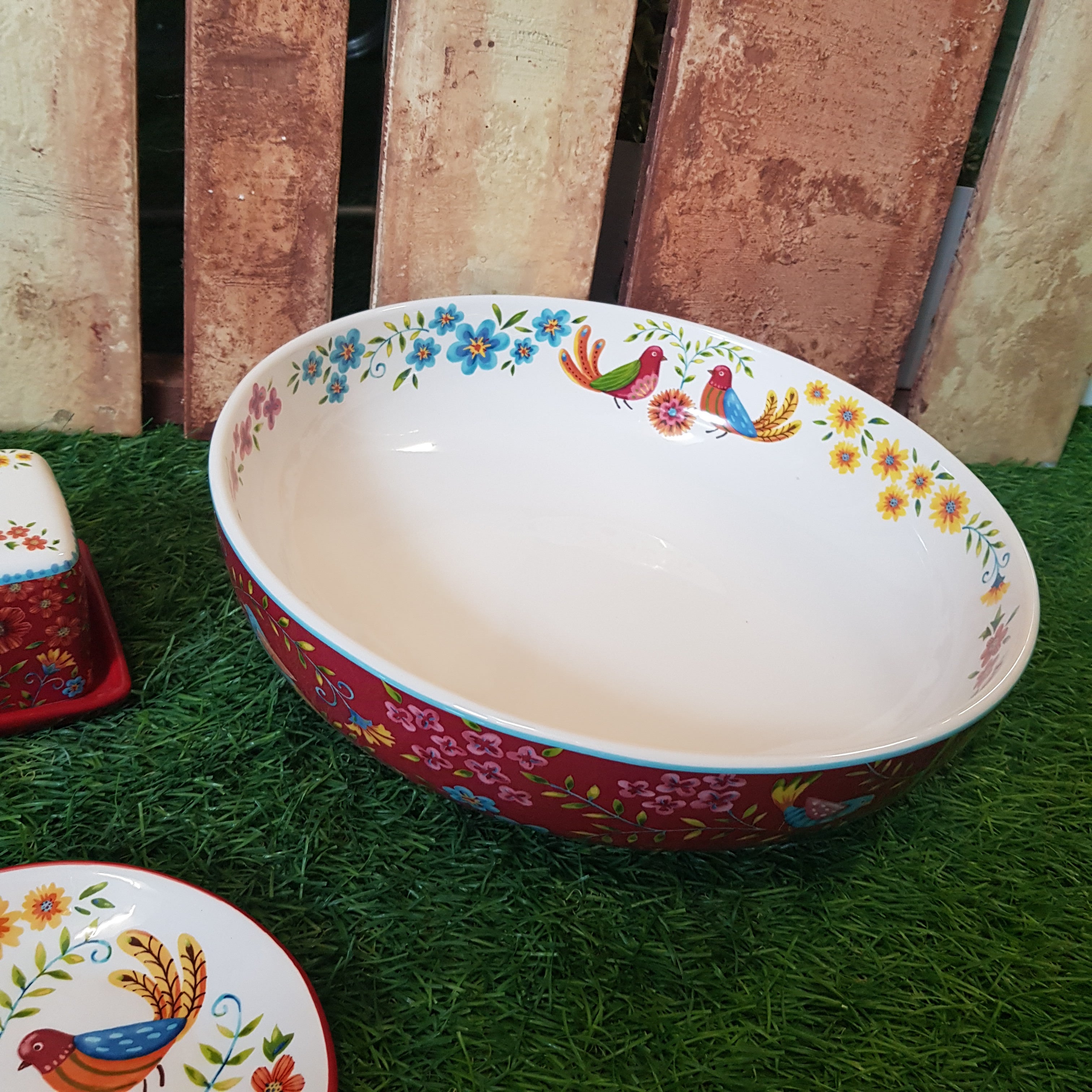 Festive Print Large Serving Bowl Set - 50% Off Sale - Perfect for Holiday Parties, Family Dinners & Entertaining Guests